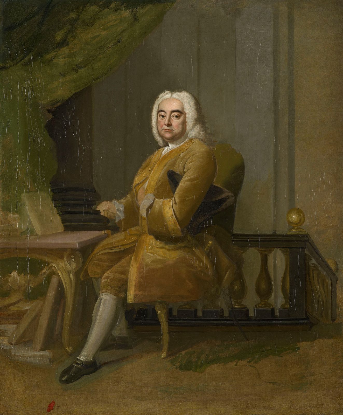 George Frideric Handel, portrait by Thomas Hudson (1756) &copy; Public domain