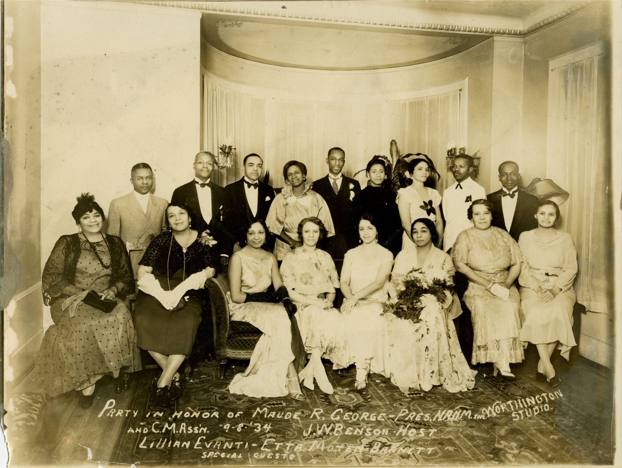 Price attending a party in honour of Maude Roberts George, Chicago, 1934 © University of Arkansas Libraries, Fayetteville