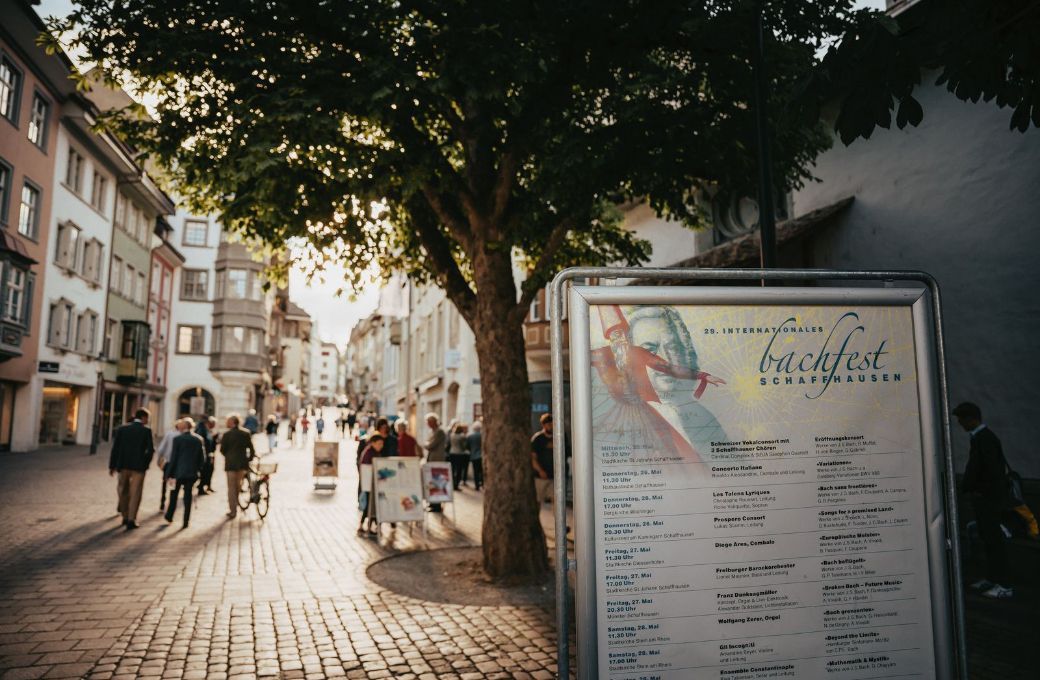 Bachfest poster, Schaffhausen old town &copy; Internationales Bachfest Schaffhausen