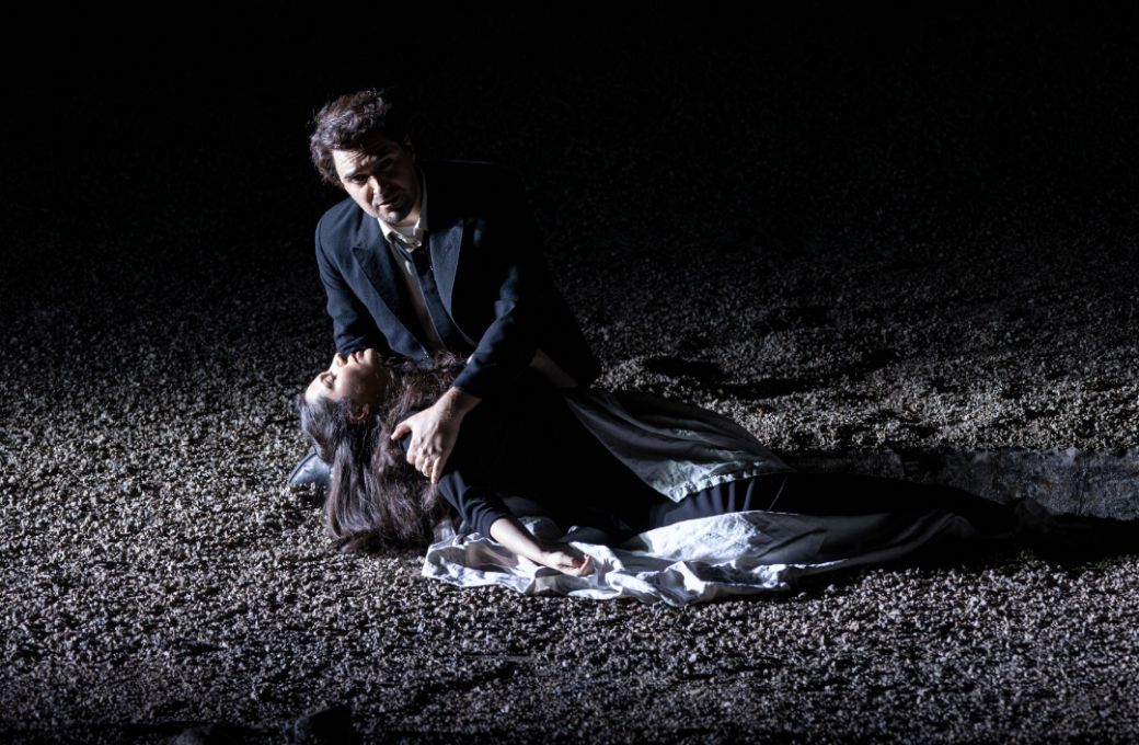 Francesca Aspromonte (Euridice), Carlo Vistoli (Orfeo) &copy; Miguel Lorenzo &amp; Mikel Ponce | Les Arts
