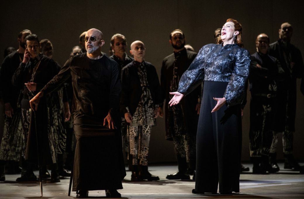 Rafał Siwek (Tiresias) and Dame Sarah Connolly (Jocasta) &copy; Bart Grietens