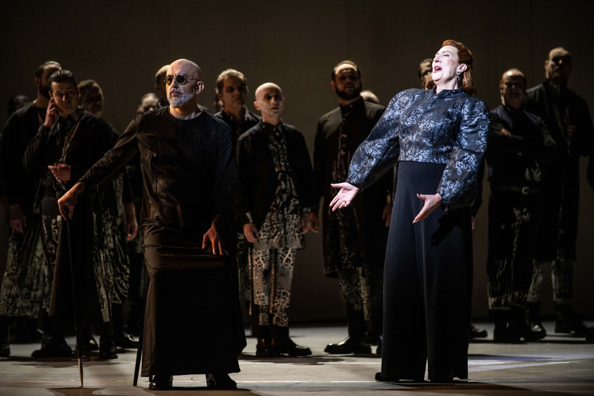 Rafał Siwek (Tiresias) and Dame Sarah Connolly (Jocasta) &copy; Bart Grietens