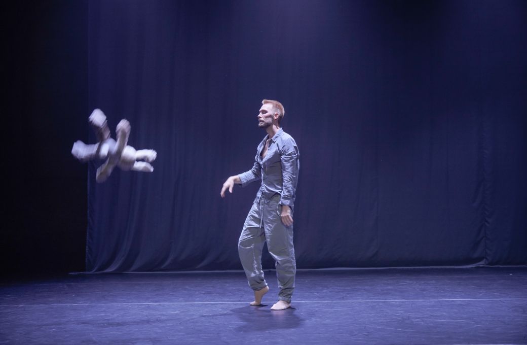 Pontus Lidberg in his <i>On the Nature of Rabbits</i> © Andrea Avezzù, courtesy of La Biennale di Venezia