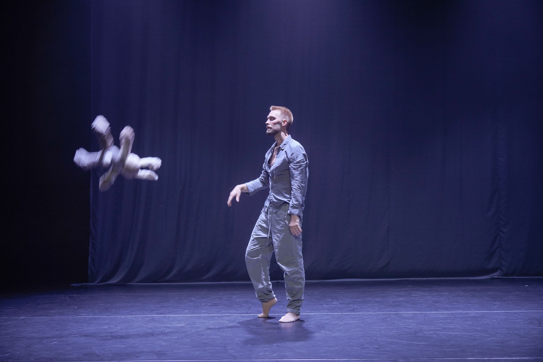 Pontus Lidberg in his <i>On the Nature of Rabbits</i> © Andrea Avezzù, courtesy of La Biennale di Venezia