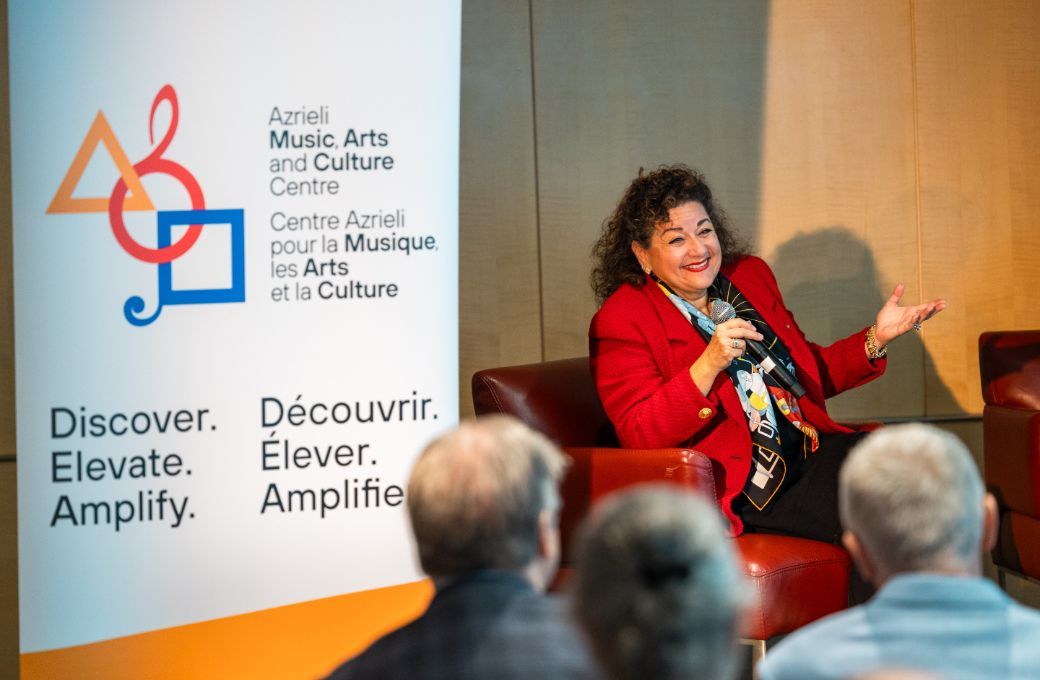 Sharon hosts the launch of the Azrieli Music, Arts and Culture Centre &copy; Danylo Bobyk