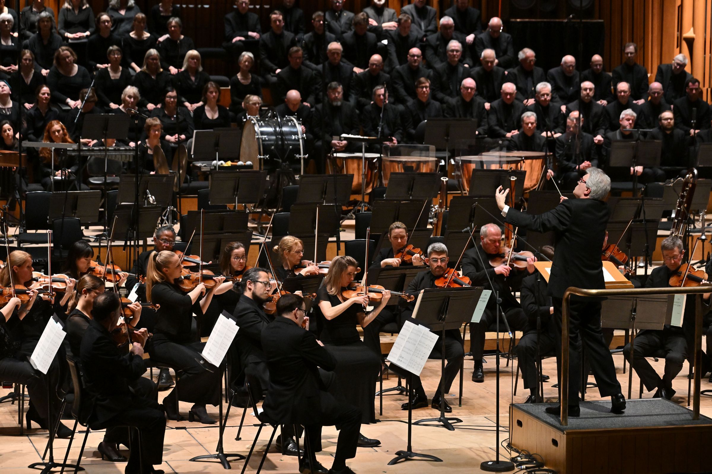 Sir James MacMillan conducts the BBC Symphony Chorus and Orchestra &copy; BBC | Mark Allan