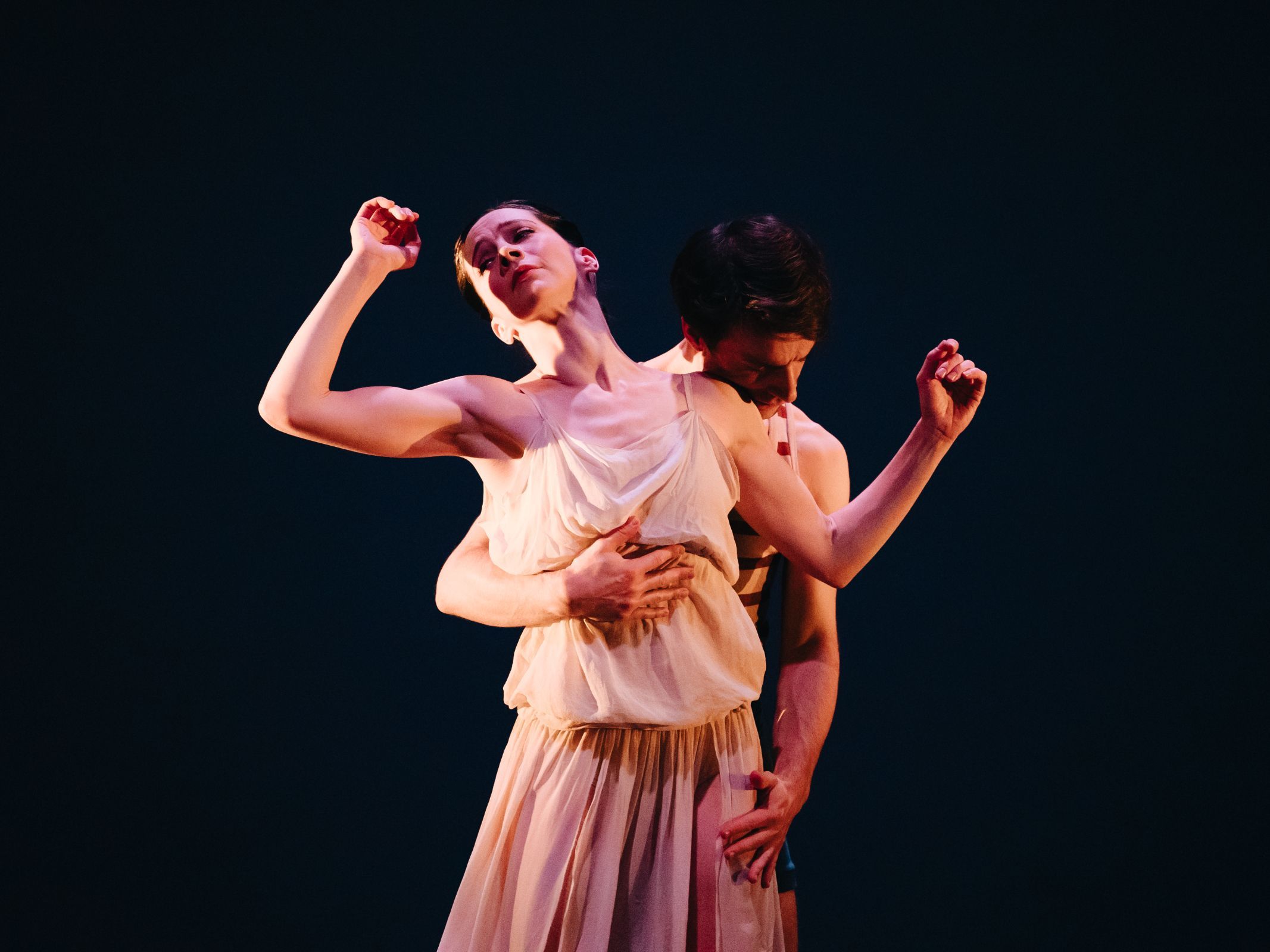 Amy Thake as Isadora and Pierre Tappon as Beach Boy in MacMillan's <i>Isadora</i> © Jimmy Parratt