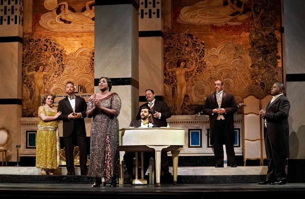 Angel Blue (Magda) and ensemble &copy; Karen Almond | Met Opera