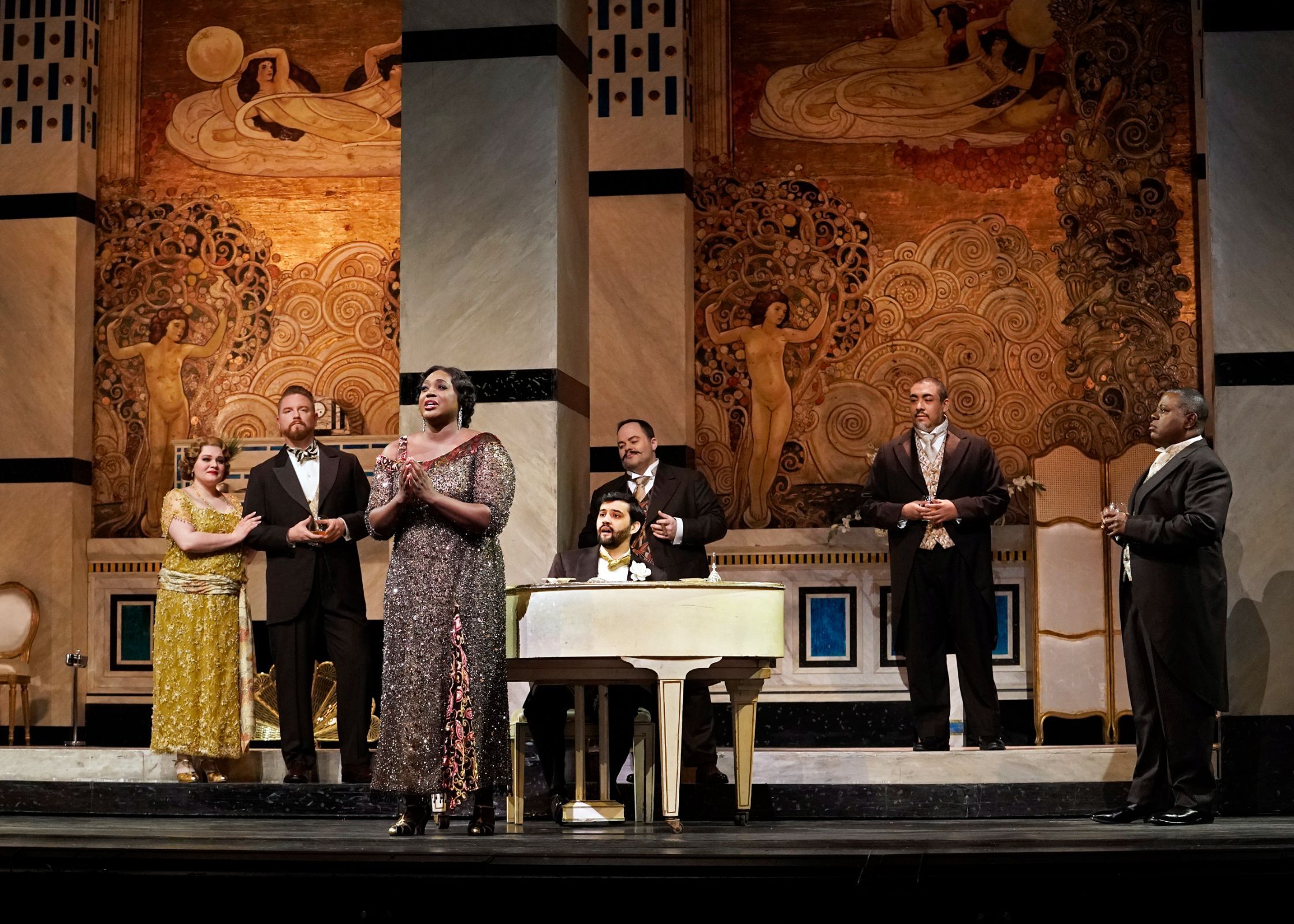 Angel Blue (Magda) and ensemble &copy; Karen Almond | Met Opera