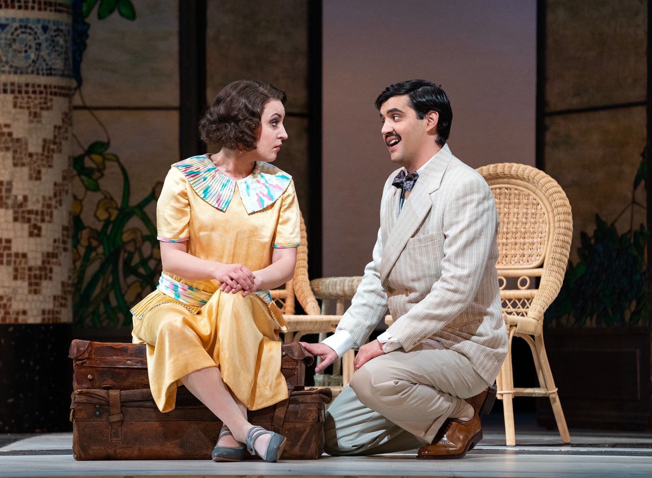 Emily Pogorelc (Lisette) and Bekhzod Davronov (Prunier) &copy; Karen Almond | Met Opera