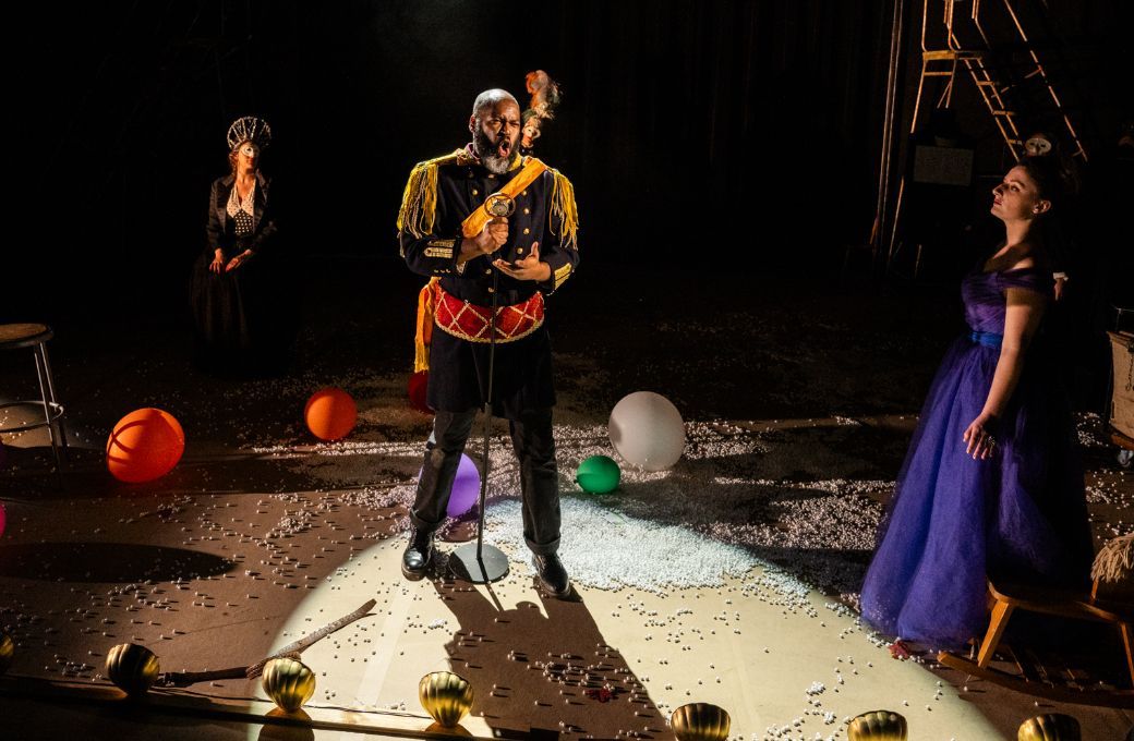 Shannon Delijani (Larina), Lloyd Reshard (Gremin) and Emily Margevich (Tatyana) &copy; Russ Rowland