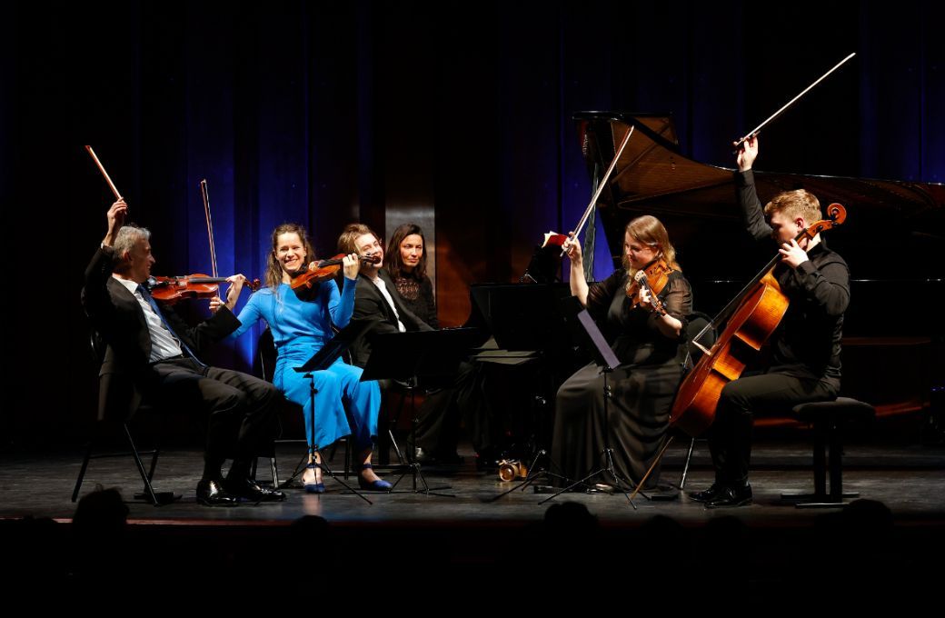 Gil Shaham, Aubree Oliverson, Federico Gad Crema, Karolina Errera et Aleksey Shadrin © Caroline Doutre