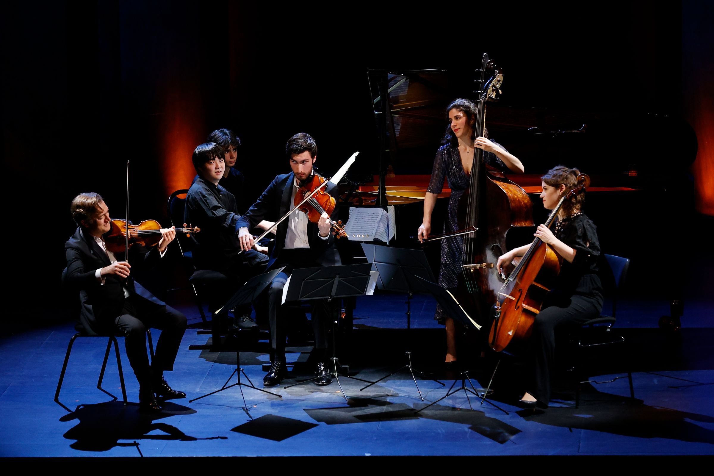 Renaud Capuçon, Mao Fujita, Paul Zientara, Lorraine Campet et Julia Hagen © Caroline Doutre