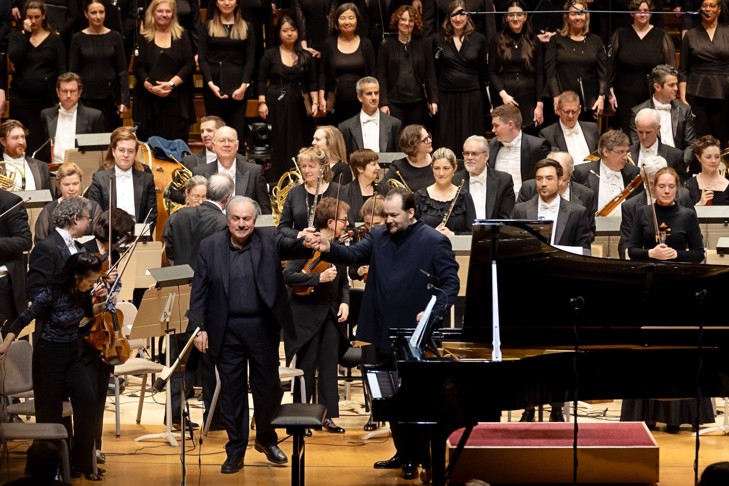 Yefim Bronfman, Andris Nelsons and the Boston Symphony Orchestra © Winslow Townson