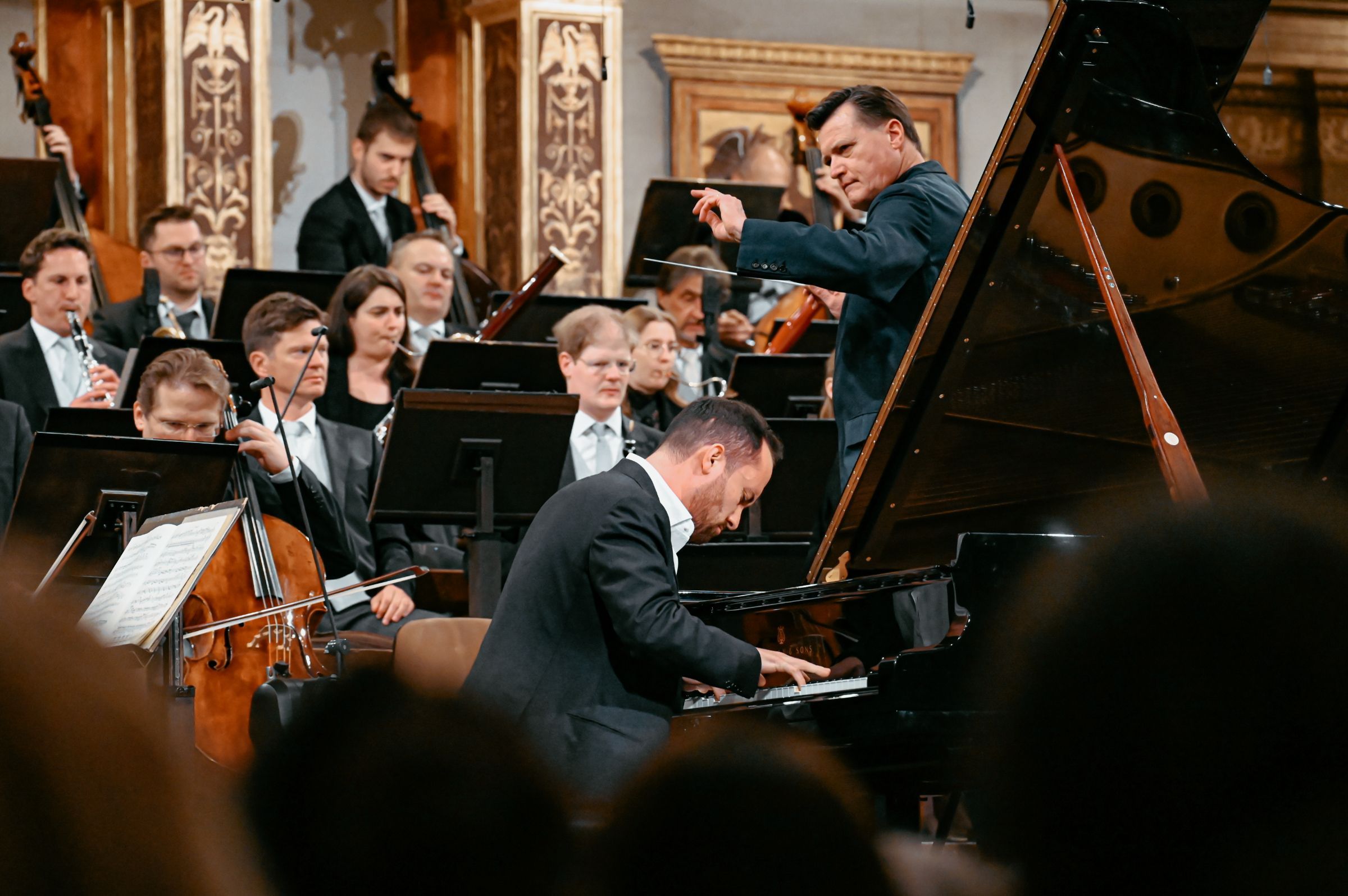 Igor Levit, Christian Thielemann and the Vienna Philharmonic &copy; Amar Mehmedinovic | Musikverein Wien