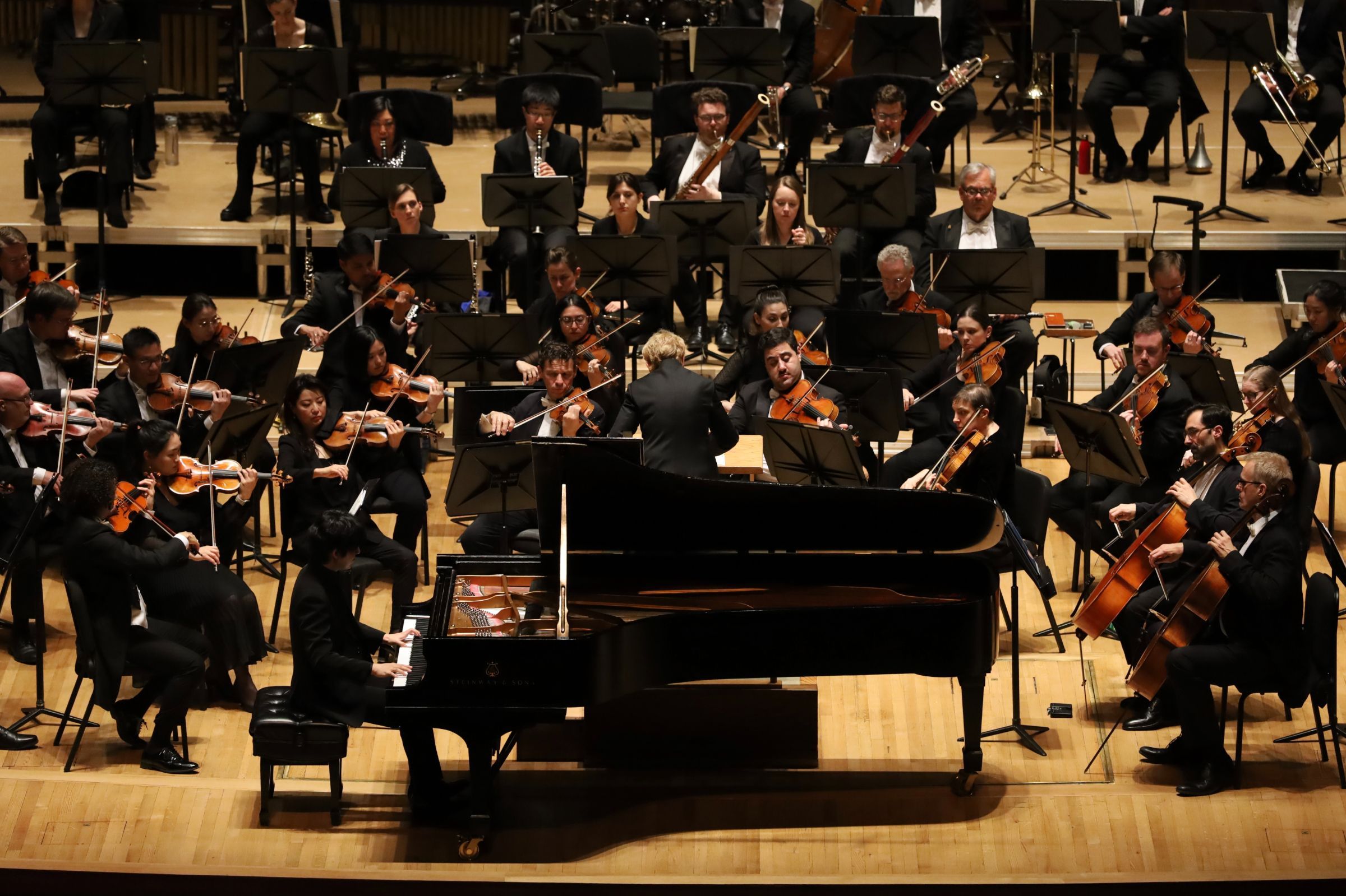 Yunchan Lim, Marin Alsop and the Baltimore Symphony &copy; Yaseen Jones