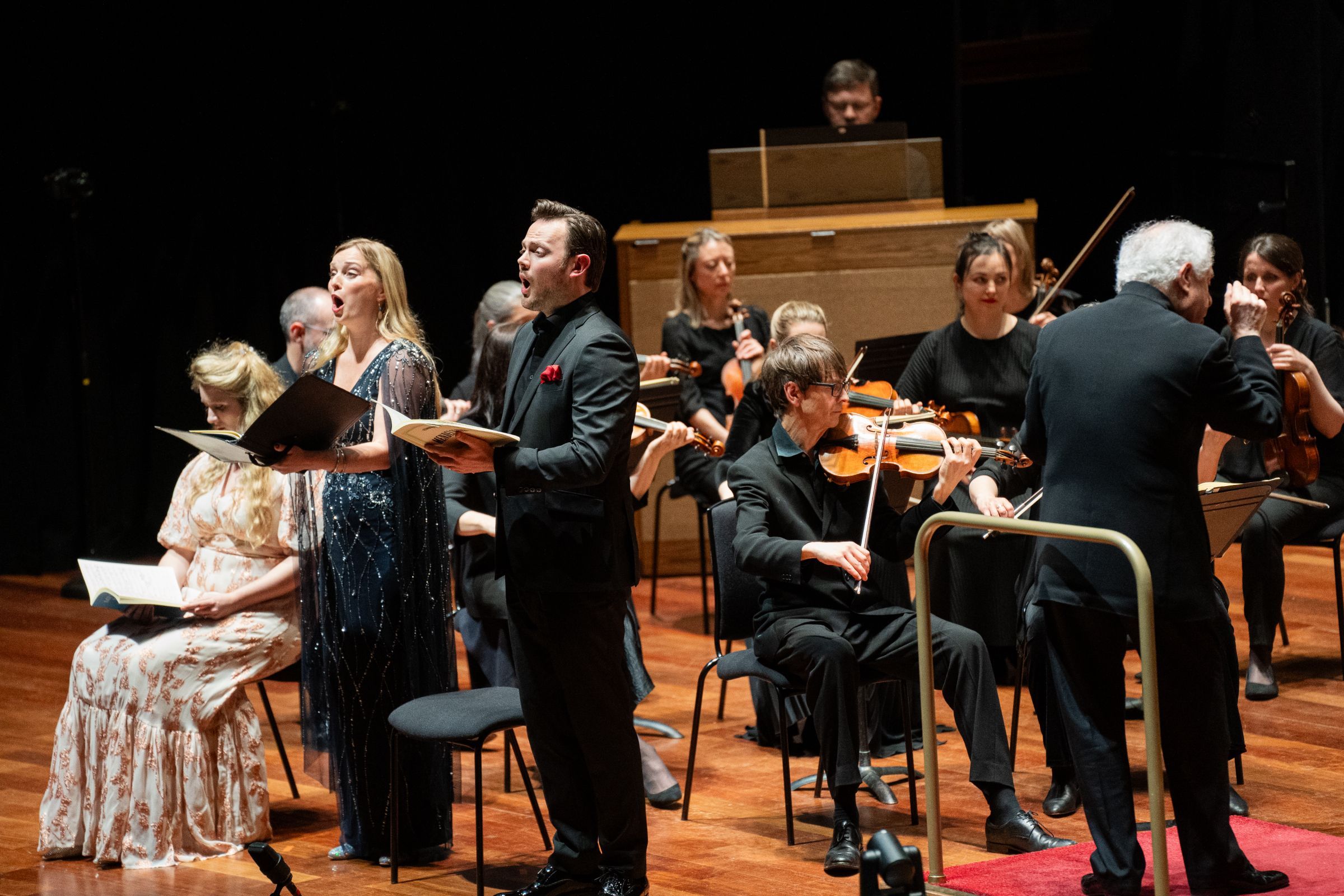 Lucy Crowe, Nick Pritchard and Sir András Schiff &copy; Doug Buist