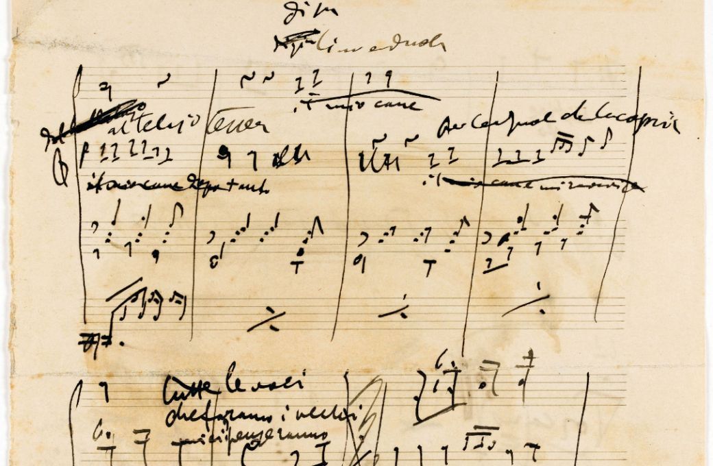 Skizze aus <i>La fanciulla del West</i> &copy; Juilliard Manuscript Collection