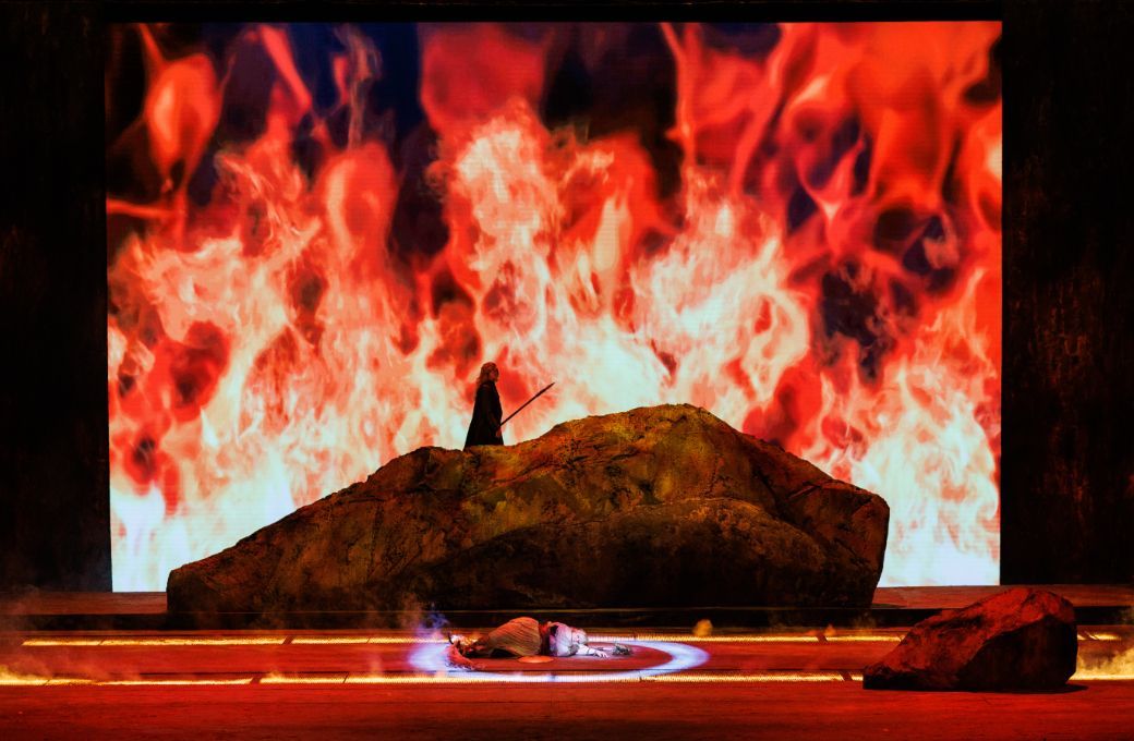 Greer Grimsley (Wotan) and Christine Goerke (Brünnhilde) © Raftermen Photography