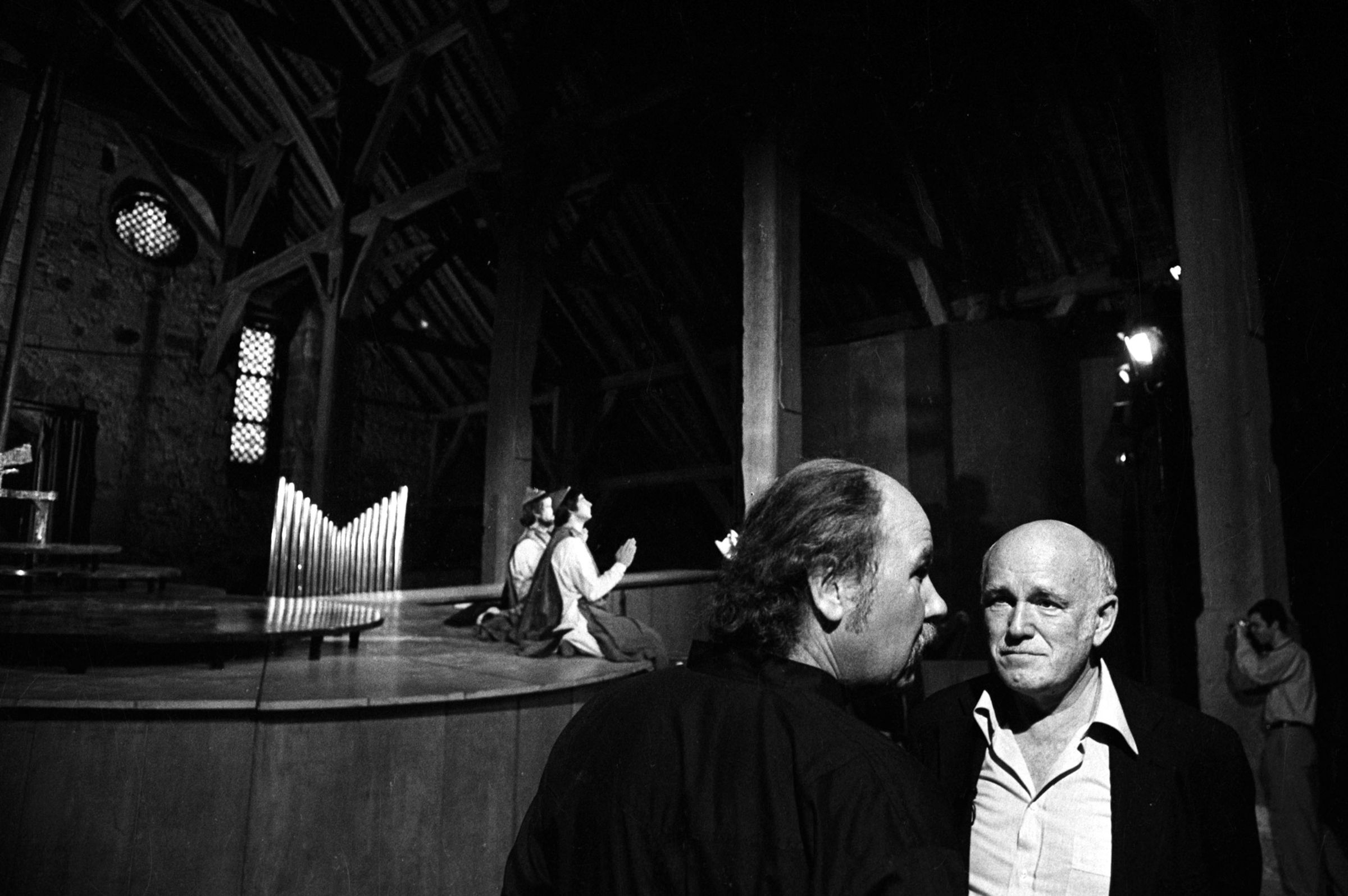 Sviatioslav Richter overseeing Britten’s <i>Burning Fiery Furnace</i> in 1979 &copy; Gérard Proust