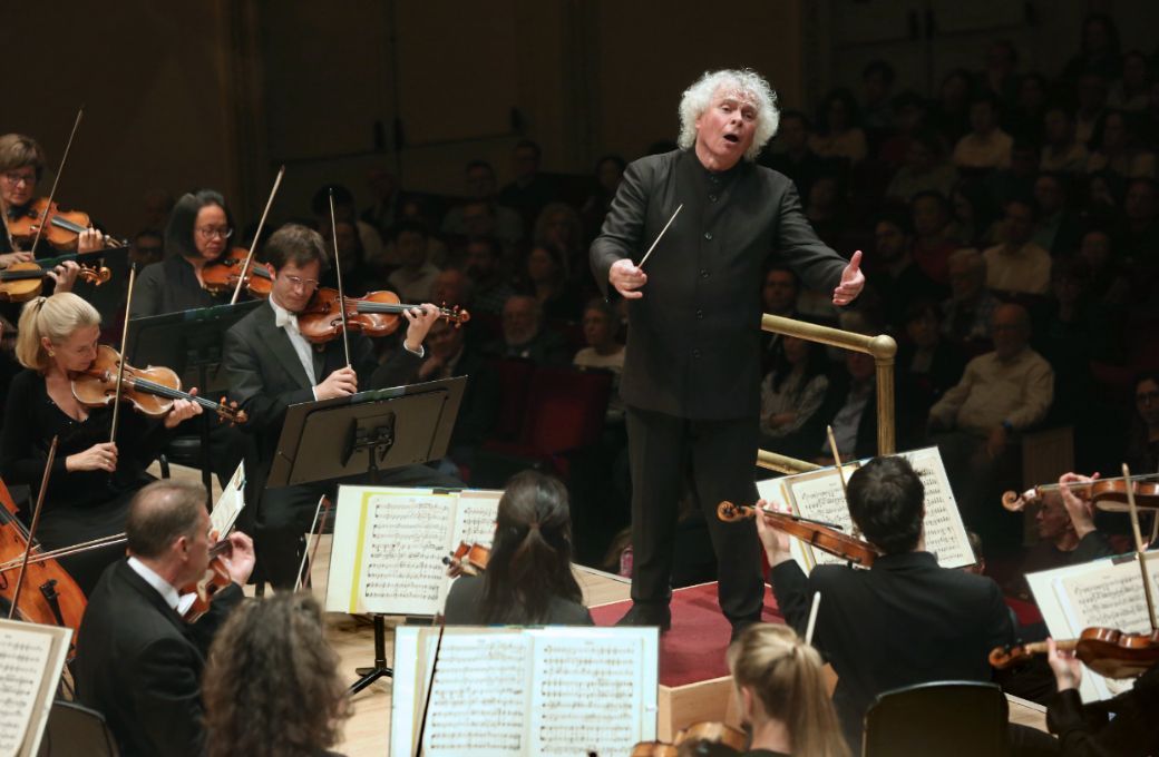 Sir Simon Rattle conducts the Bavarian Radio Symphony Orchestra &copy; Steve J Sherman