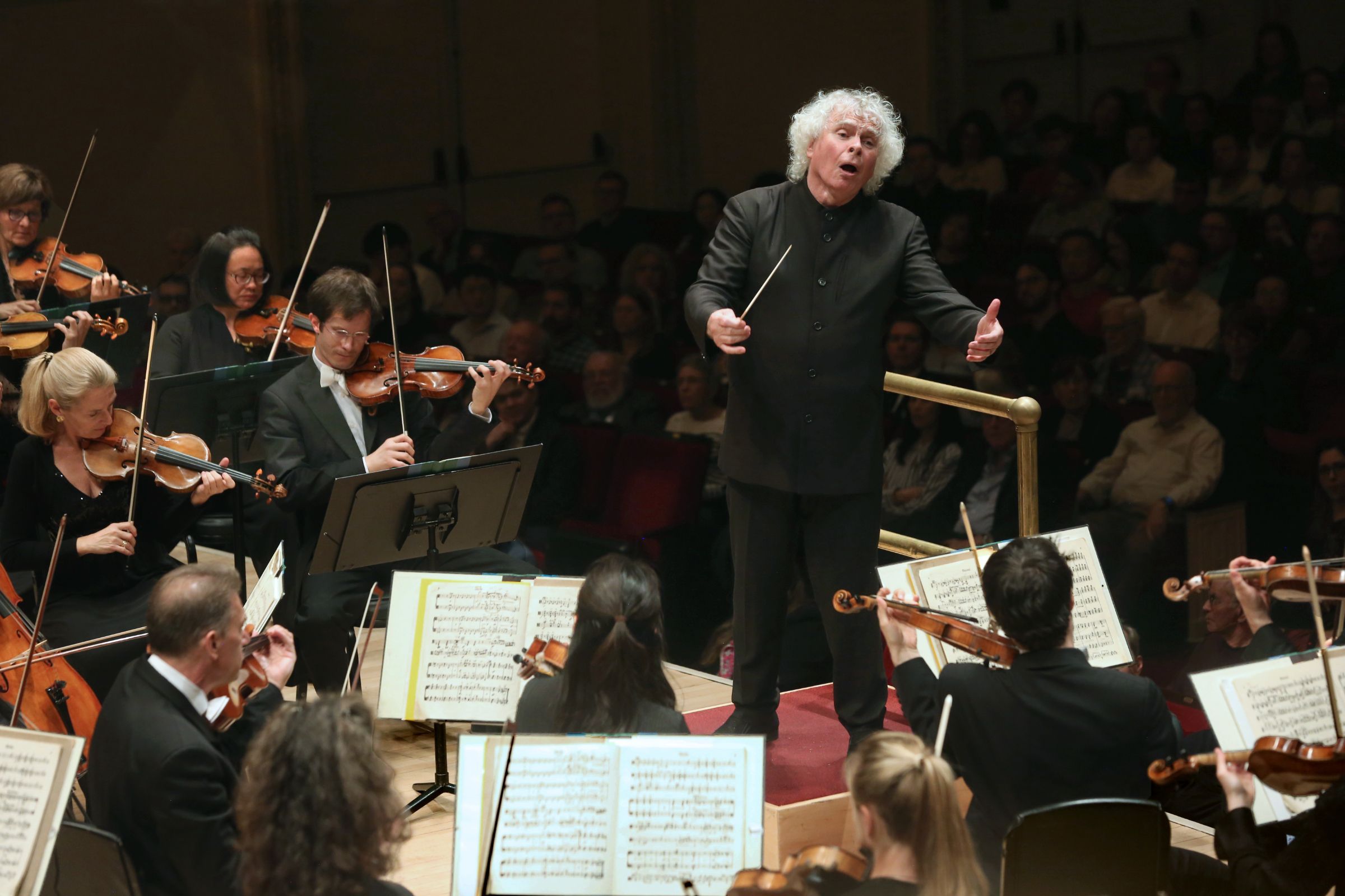 Sir Simon Rattle conducts the Bavarian Radio Symphony Orchestra &copy; Steve J Sherman