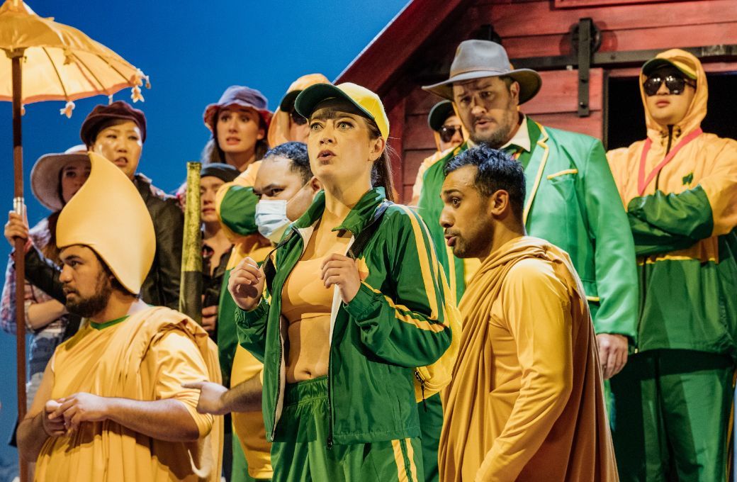 Hanna Hipp (Isolier), Moses Mackay (Raimbaud) and Wade Kernot (Tutor) &copy; Andi Crown