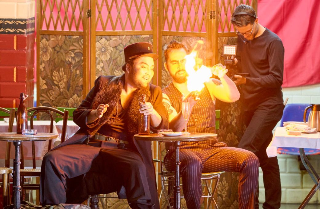 Jusung Gabriel Park (Wagner) und Adam Palka (M&eacute;phistoph&eacute;l&egrave;s) &copy; Wiener Staatsoper | Michael P&ouml;hn
