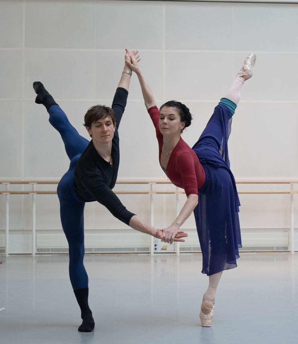 Natalia Osipova and William Bracewell, <i>The Dream</i> in rehearsal &copy; 2024 ROH, photographed by Andrej Uspenski