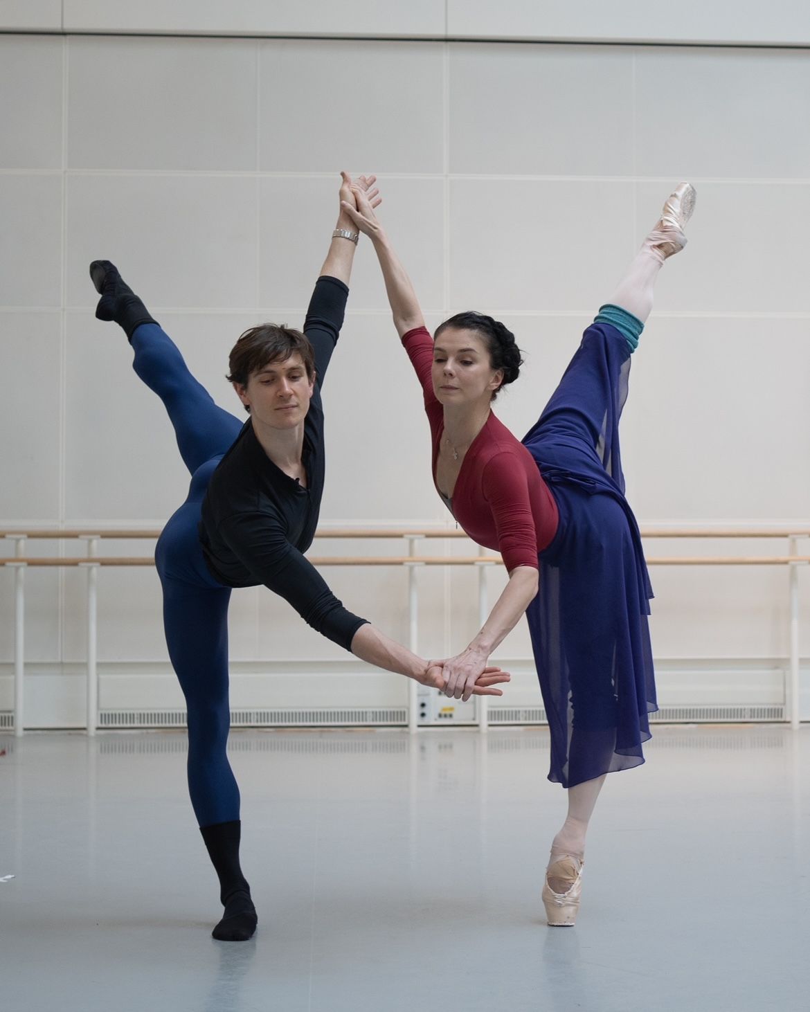 Natalia Osipova and William Bracewell, <i>The Dream</i> in rehearsal &copy; 2024 ROH, photographed by Andrej Uspenski