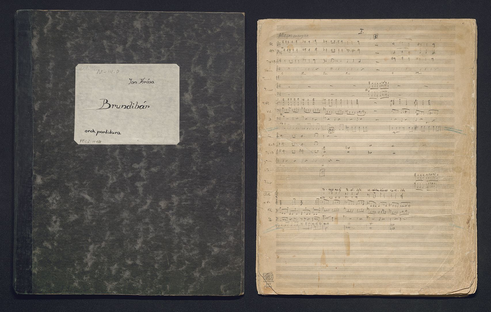 Hans Krása, <i>Brundibár</i>, autograph score, Terezín, 1943 &copy; musicanongrata.cz | Terezín Memorial