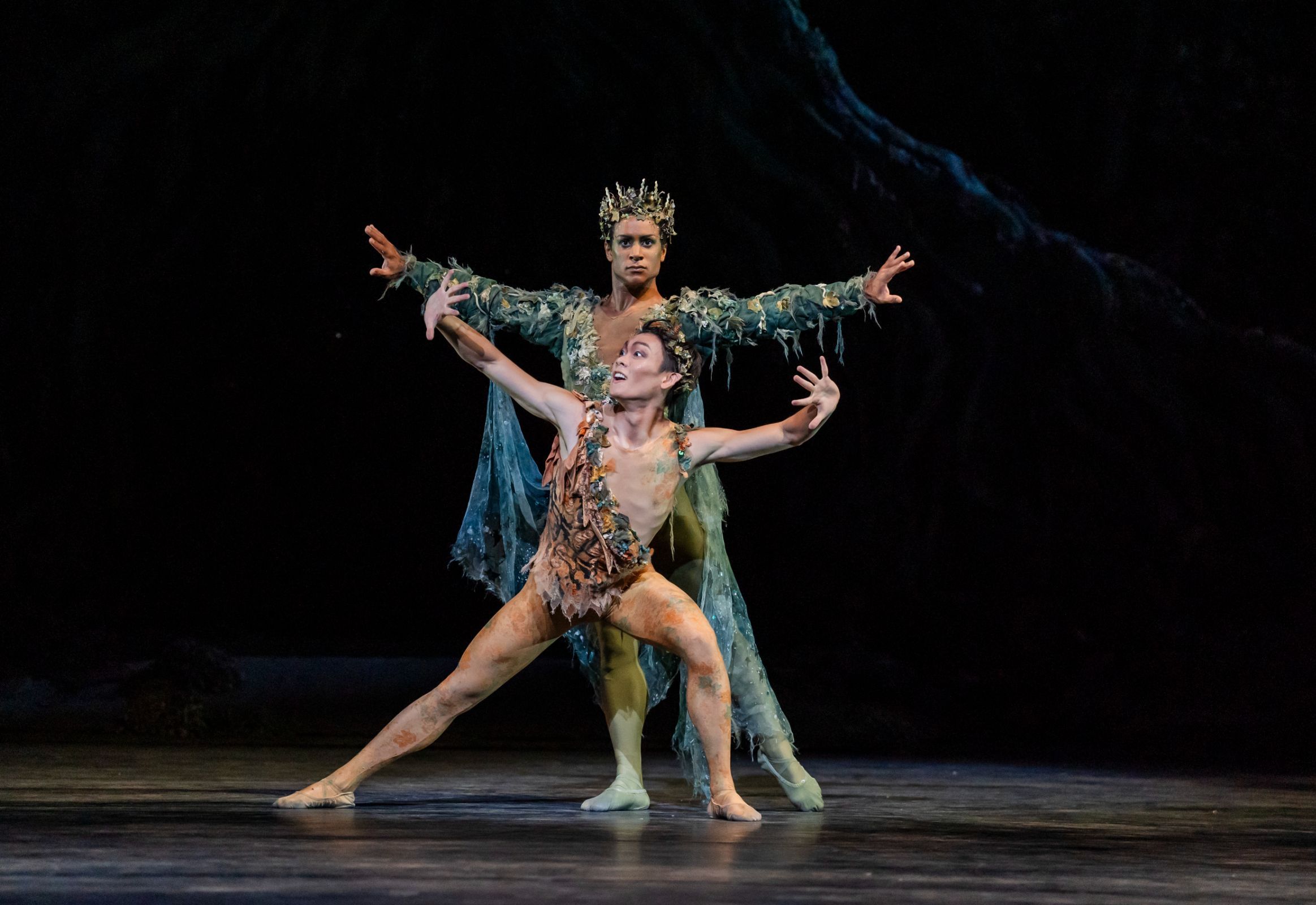Marcelino Sambé as Oberon and Daichi Ikarashi as Puck in <i>The Dream</i> &copy; Tristram Kenton