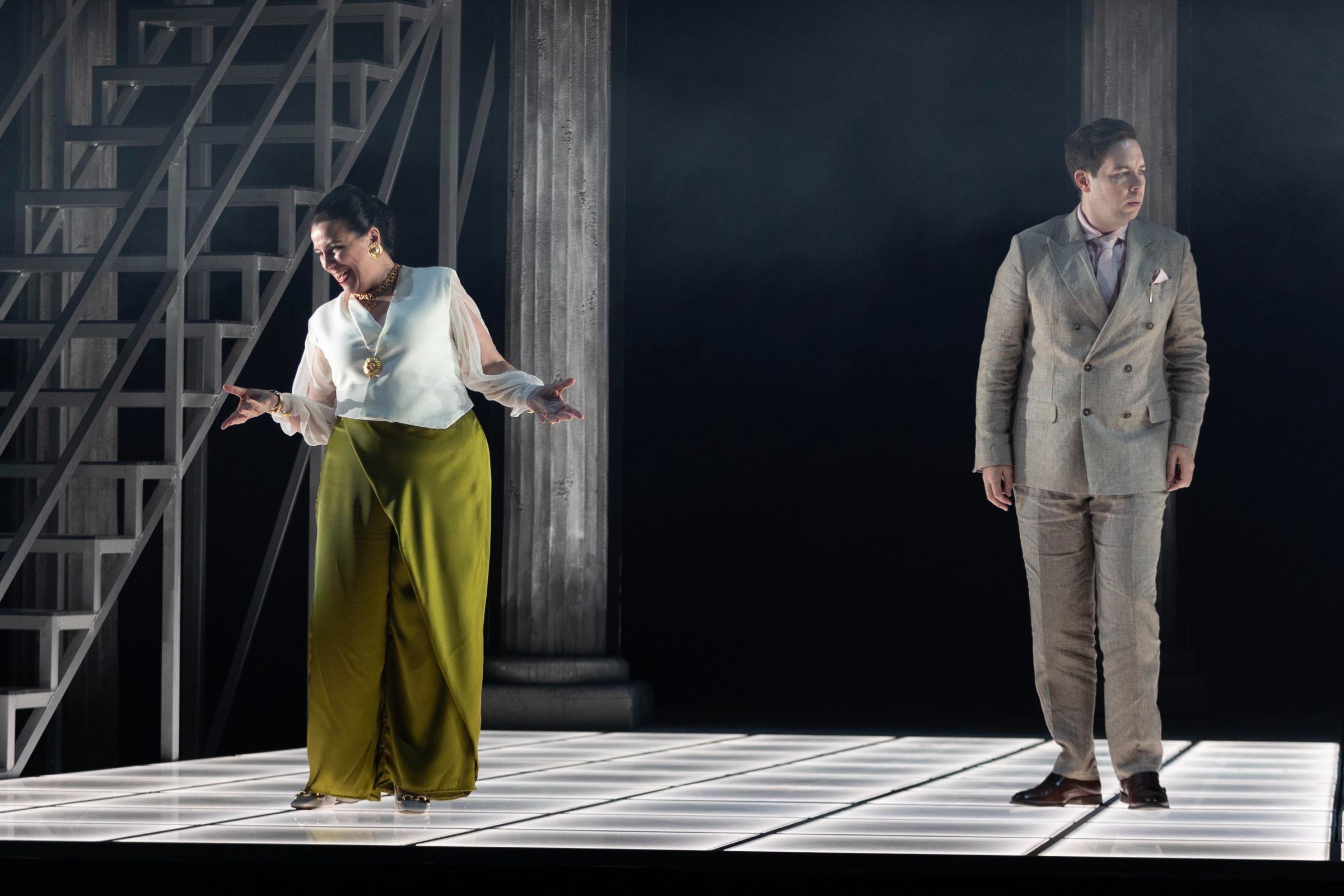 Anna Bonitatibus (Ottavia) and Christopher Lowrey (Ottone) © Craig Fuller