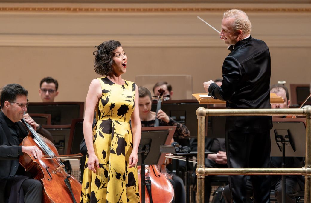 Lisette Oropesa, Yannick Nézet-Séguin and the Met Orchestra &copy; Jennifer Taylor