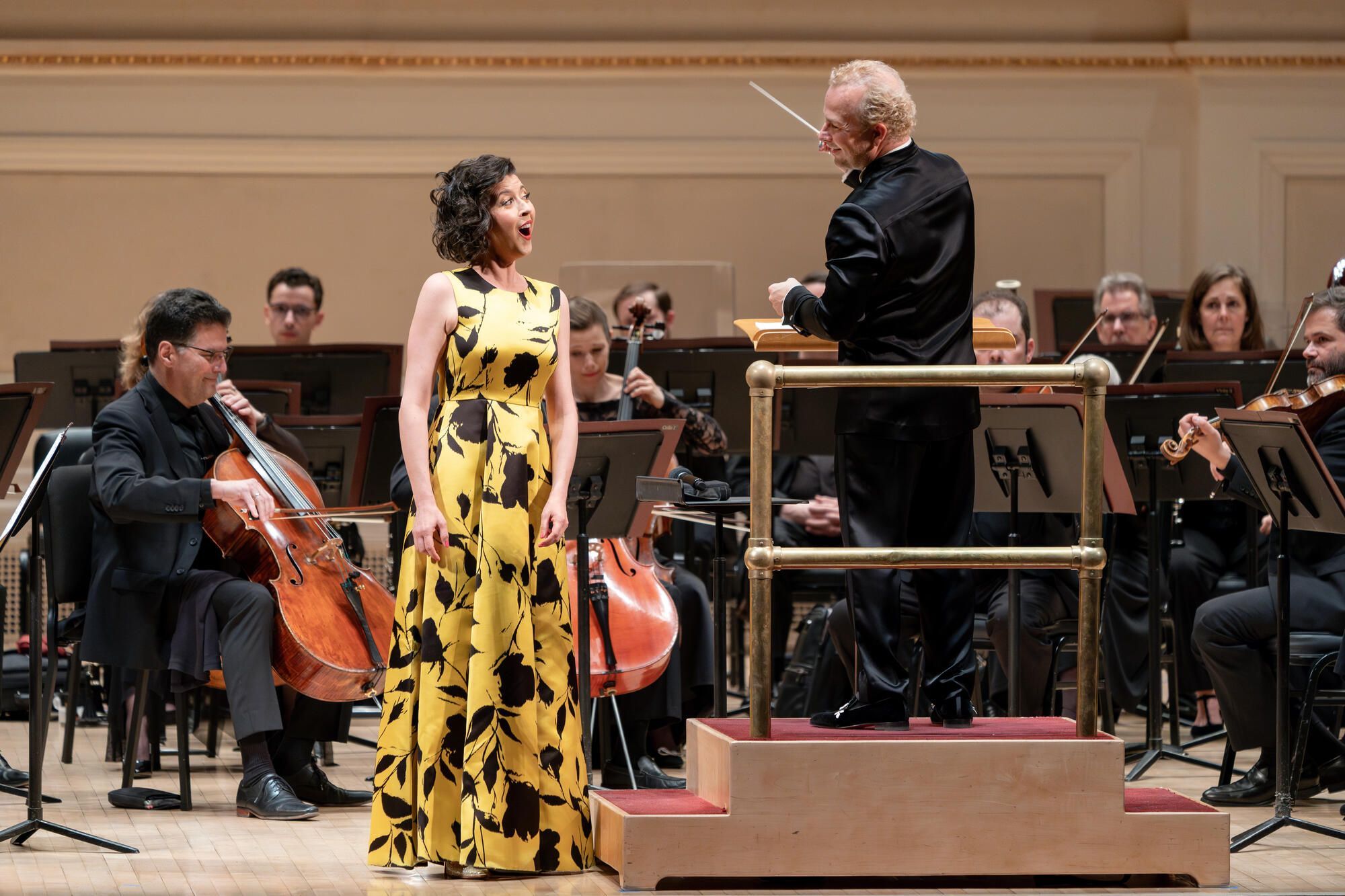 Lisette Oropesa, Yannick Nézet-Séguin and the Met Orchestra © Jennifer Taylor