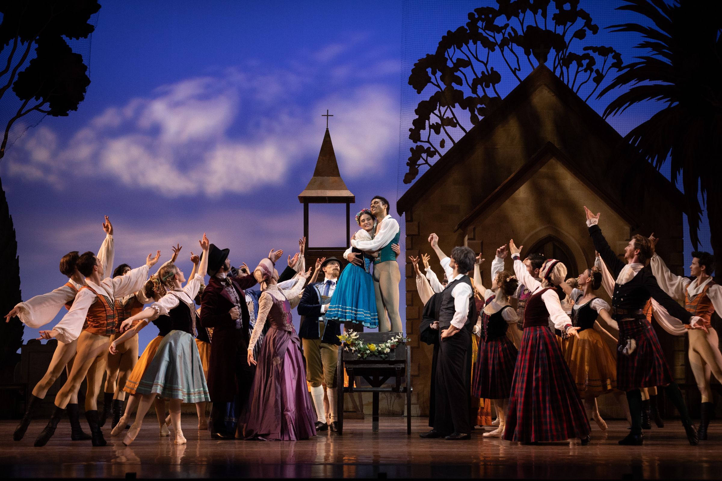 Queensland Ballet in <i>Coppélia</i> with Chiara Gonzalez as Swanilda and Patrick Revé as Franz &copy; David Kelly