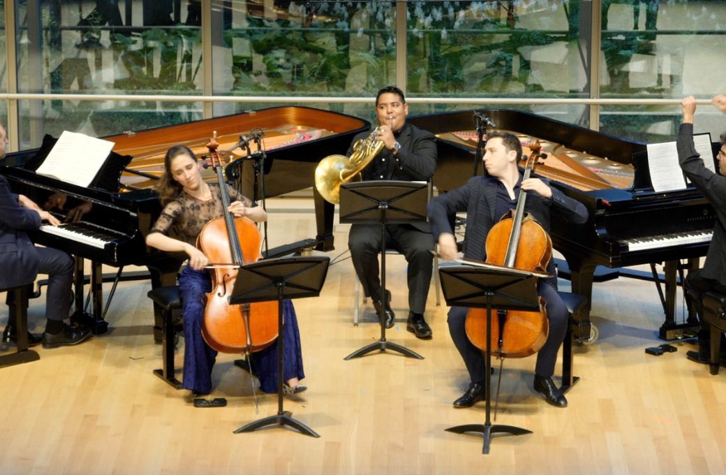 Adam Golka, Annie Jacobs-Perkins, Nelson Ricardo Yovera Perez, Oliver Herbert and Roman Rabinovich &copy; Courtesy of Chamberfest Cleveland
