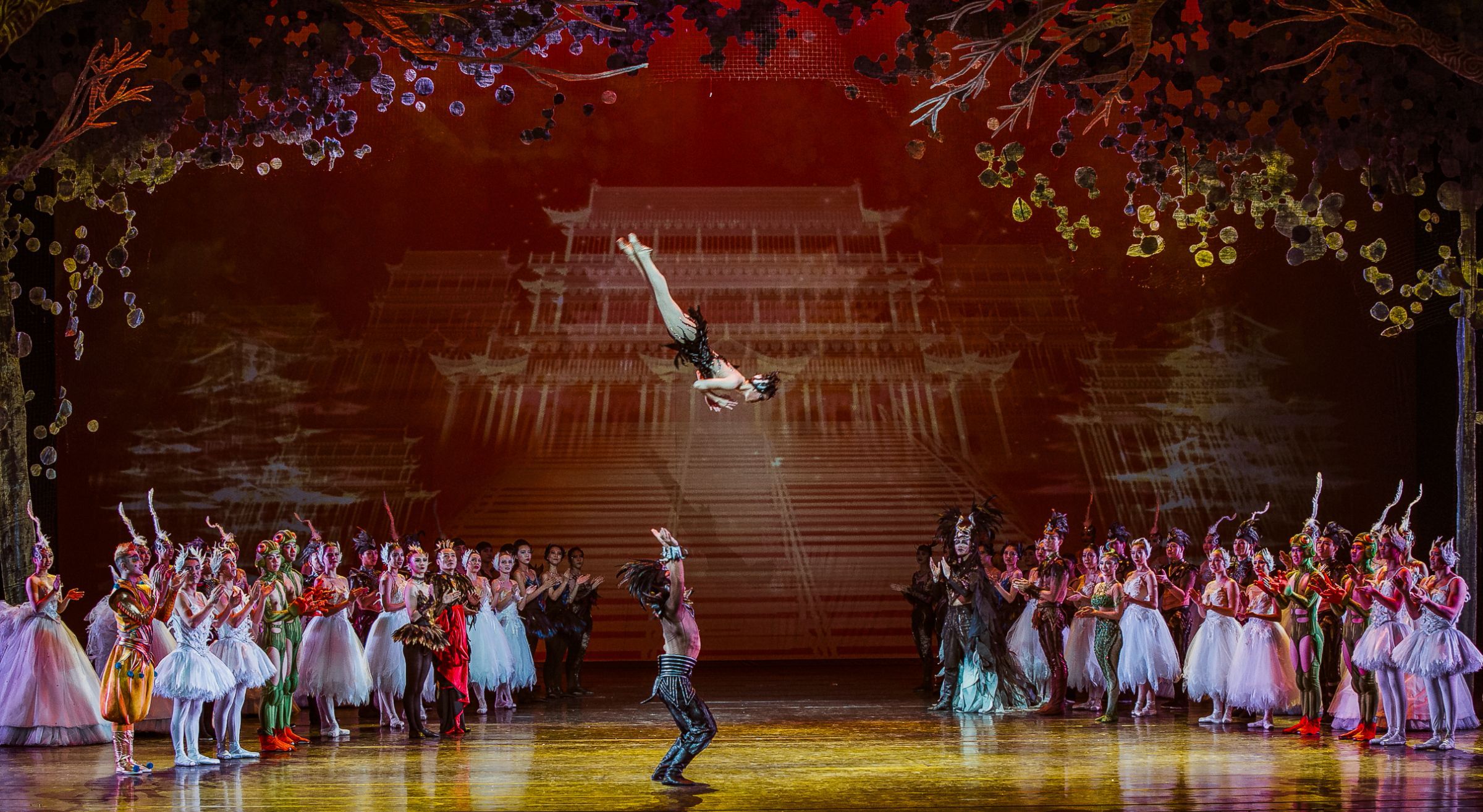 The finale of <i>The Acrobatic Swan Lake</i> © Xi'an Acrobatic Troupe