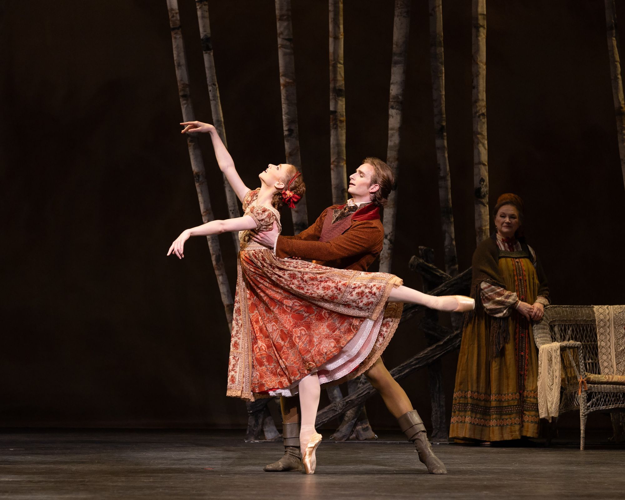 Catherine Hurlin as Olga and Aran Bell as Lensky in John Cranko's <i>Onegin</i> &copy; Rosalie O'Connor