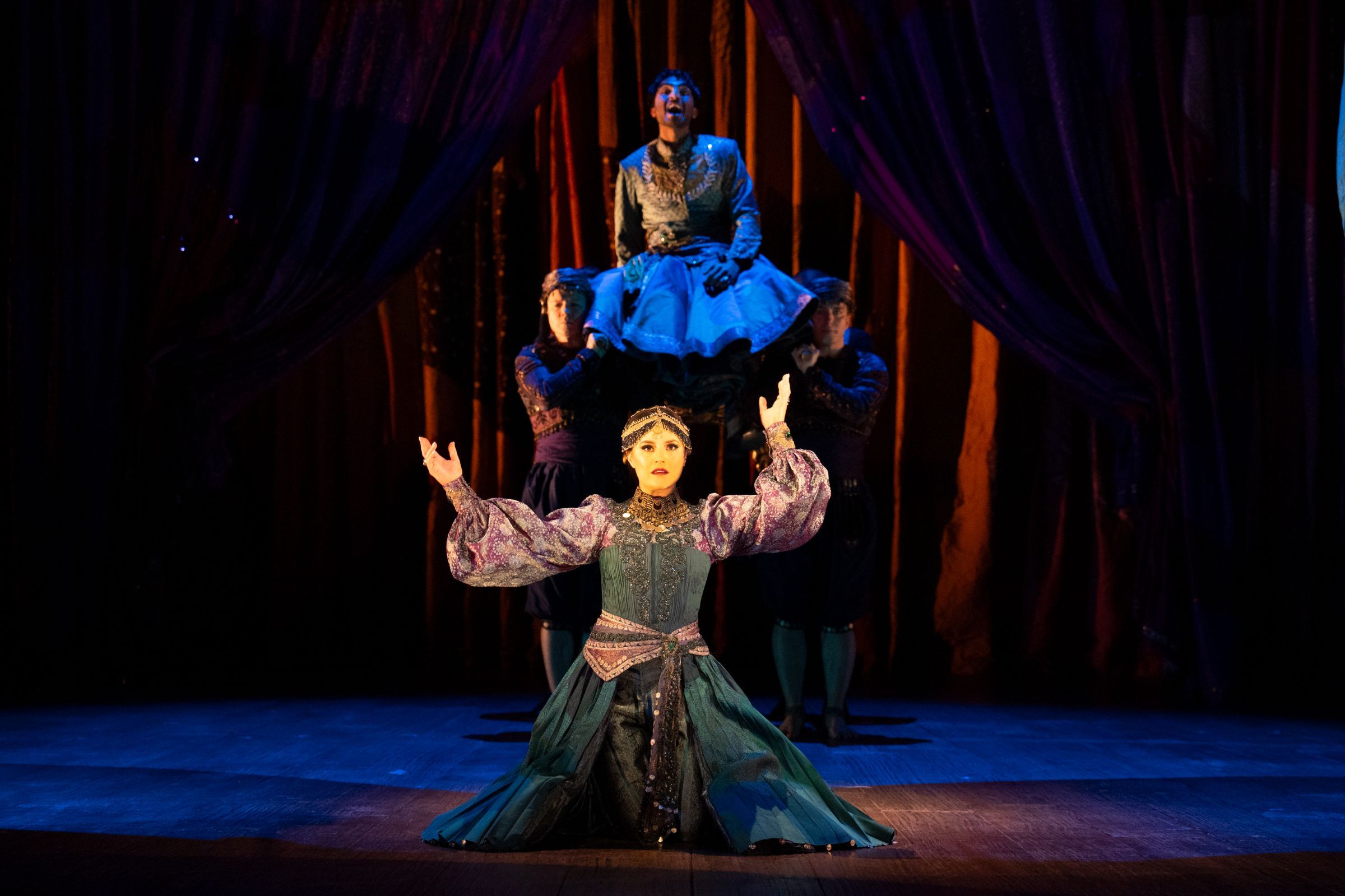 Louise Alder (Cleopatra) and Cameron Shahbazi (Tolomeo) &copy; Glyndebourne Productions Ltd. Photo: Richard Hubert Smith