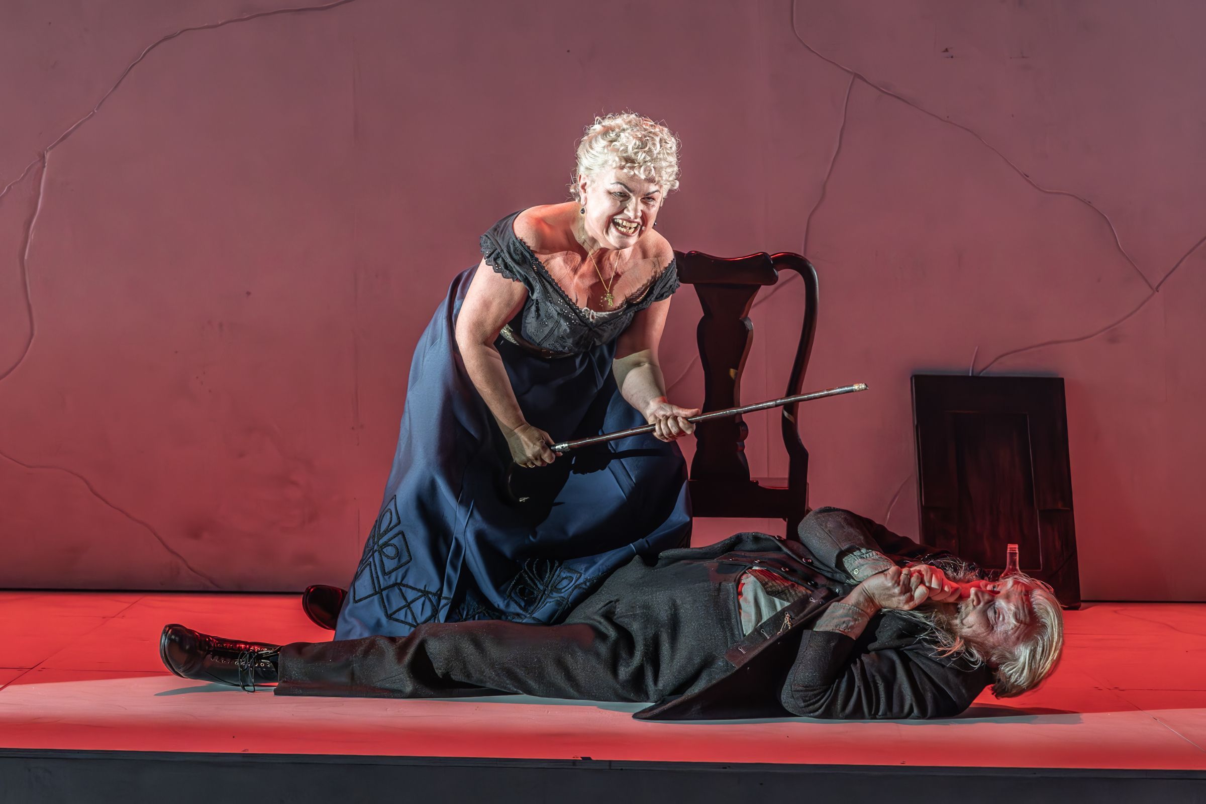 Susan Bullock (Kabanicha) and Clive Bayley (Dikój) &copy; Marc Brenner