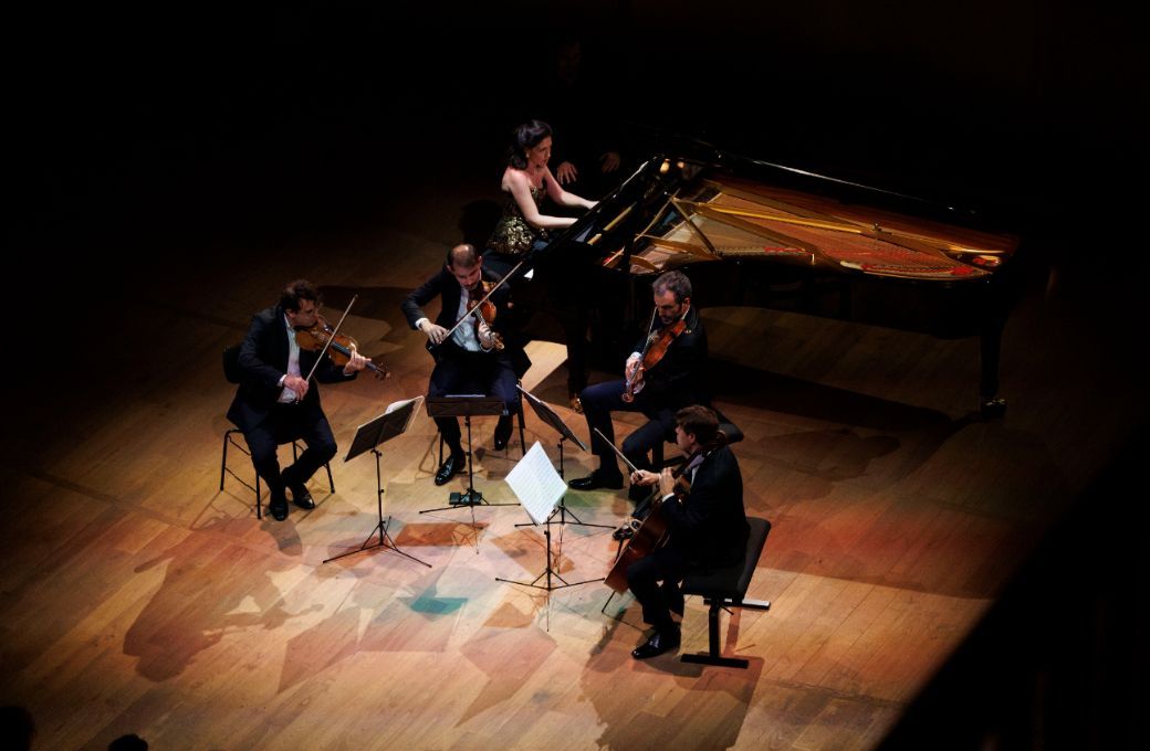 Le Quatuor Modigliani et Beatrice Rana aux Rencontres Musicales d'&Eacute;vian &copy; Matthieu Joffres