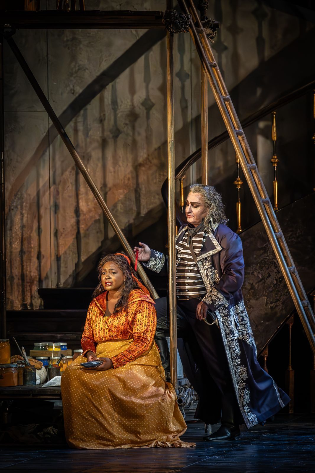 Angel Blue (Tosca) and Ludovic Tézier (Scarpia) &copy; ROH | Marc Brenner