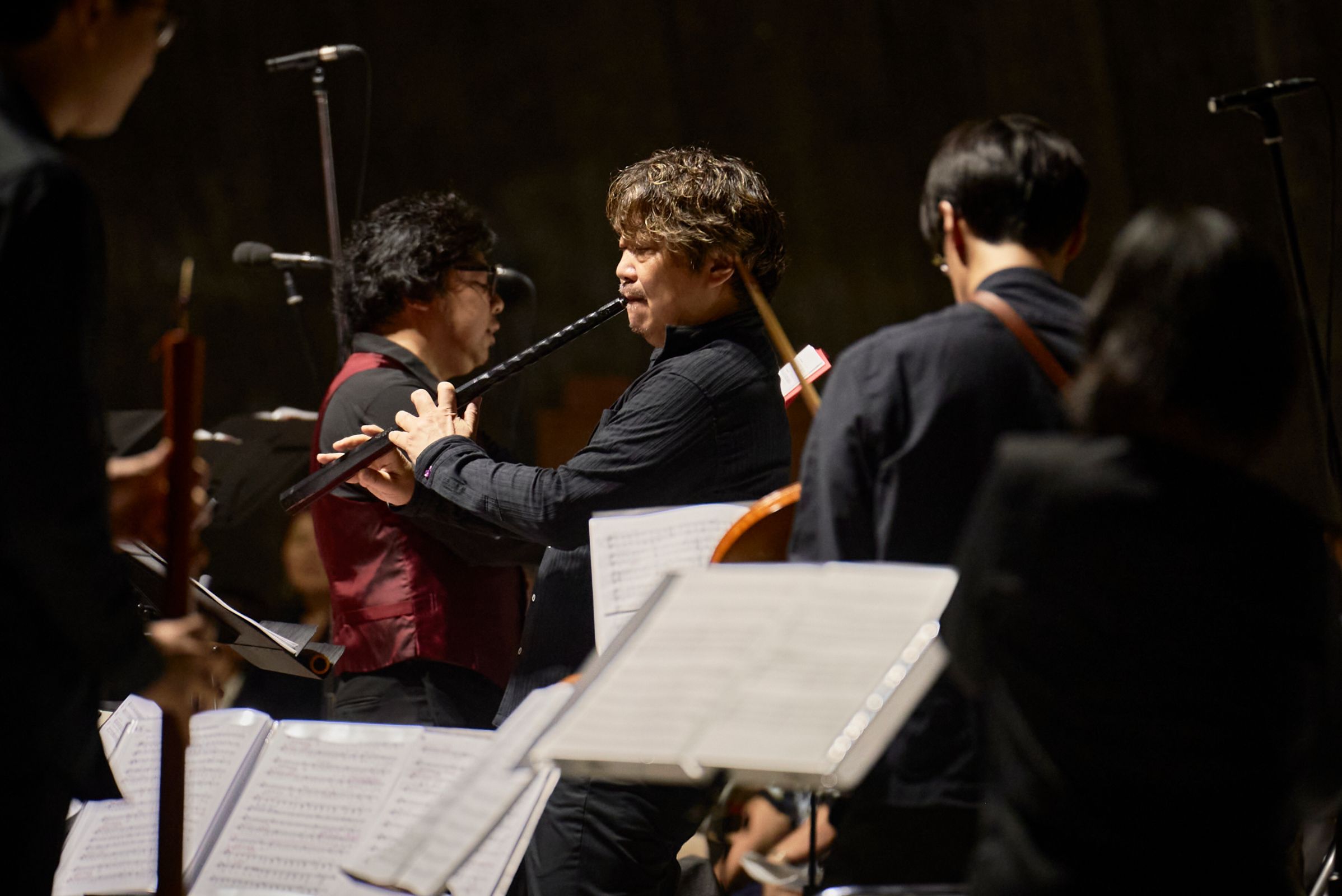 Yoshimichi Hamada performs cornett with Anthonello &copy; Hiromi Matsuoka