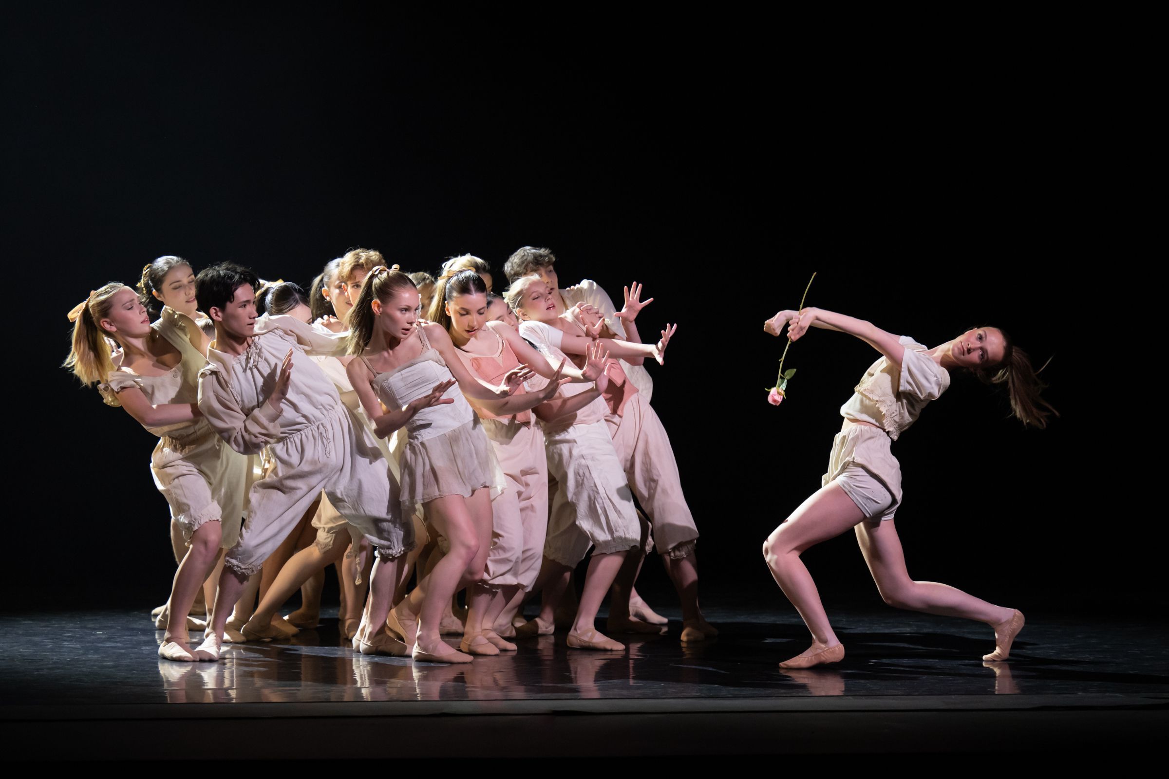 1st year students in <i>The End of All Wanting is All I've Been Wanting</i> with Hannah Foster &copy; Photography by ASH