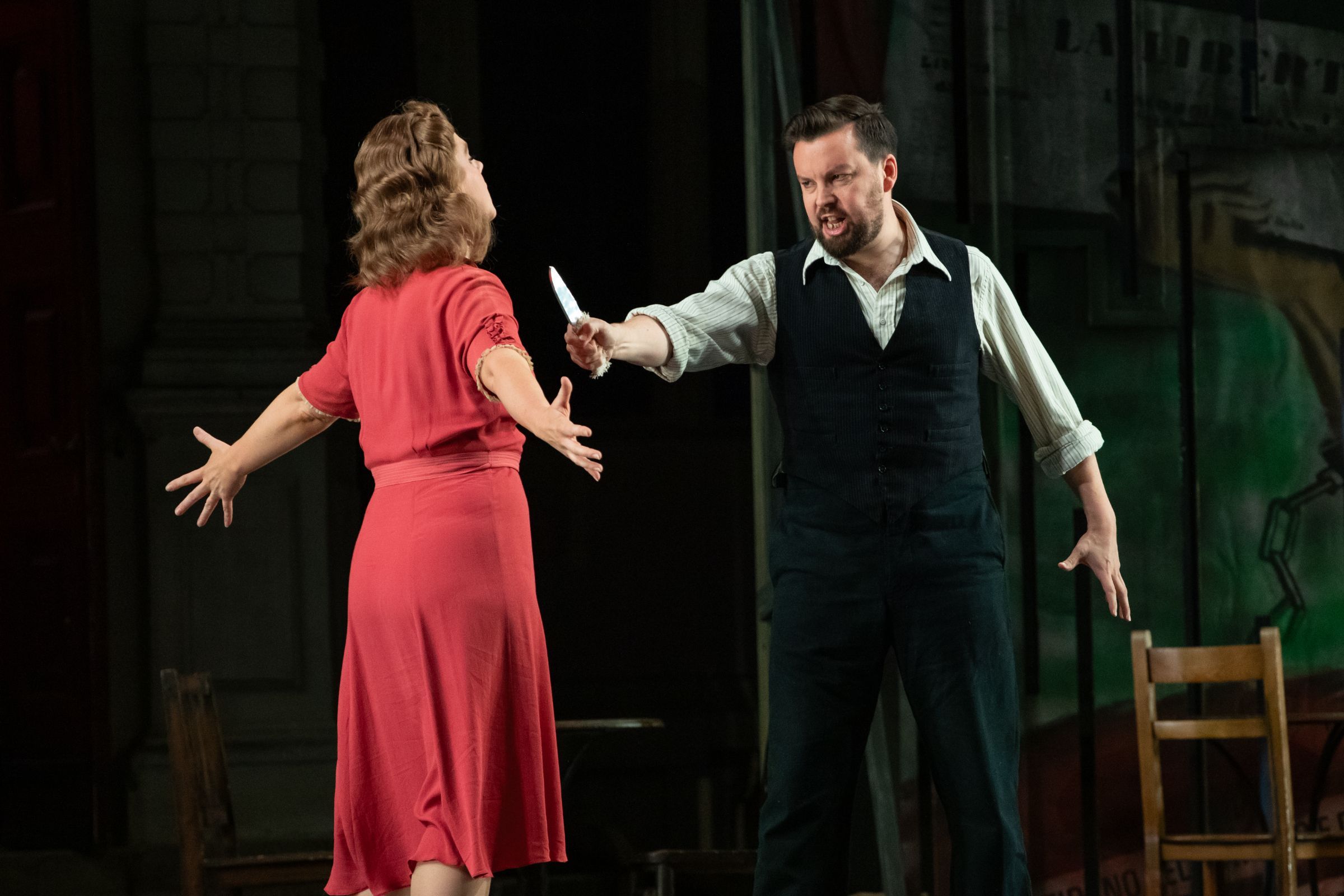 Alison Langer (Nedda) and David Butt Philip (Canio) &copy; Ali Wright