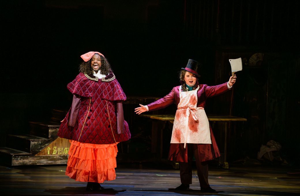 Christian Mark Gibbs (Dan Leno), Tara Erraught (Elizabeth Cree) &copy; Glimmerglass Festival | Brent DeLanoy