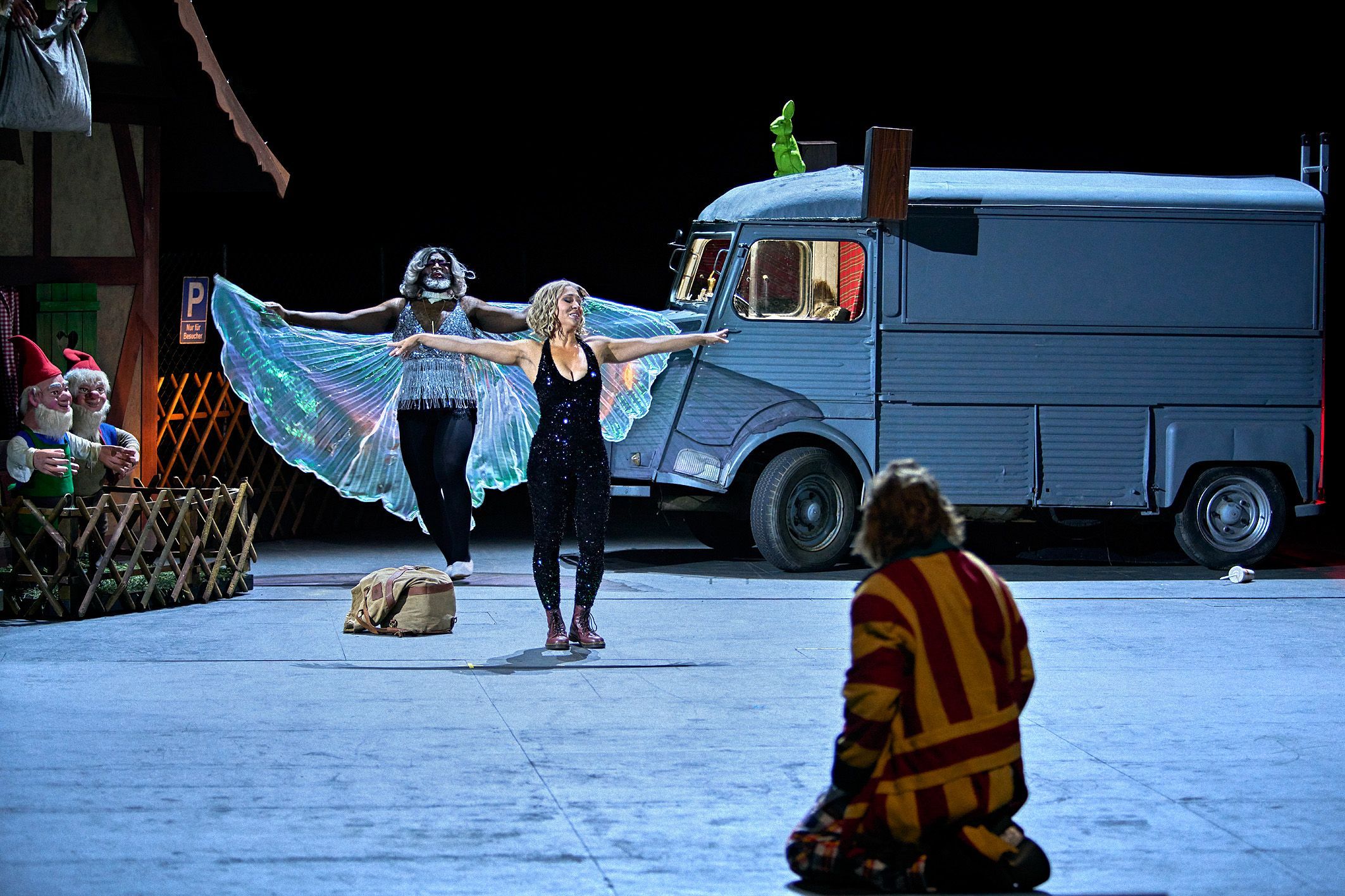 Le Gateau Chocolat, Irene Roberts (Venus) und Klaus Florian Vogt (Tannhäuser) &copy; Bayreuther Festspiele | Enrico Nawrath
