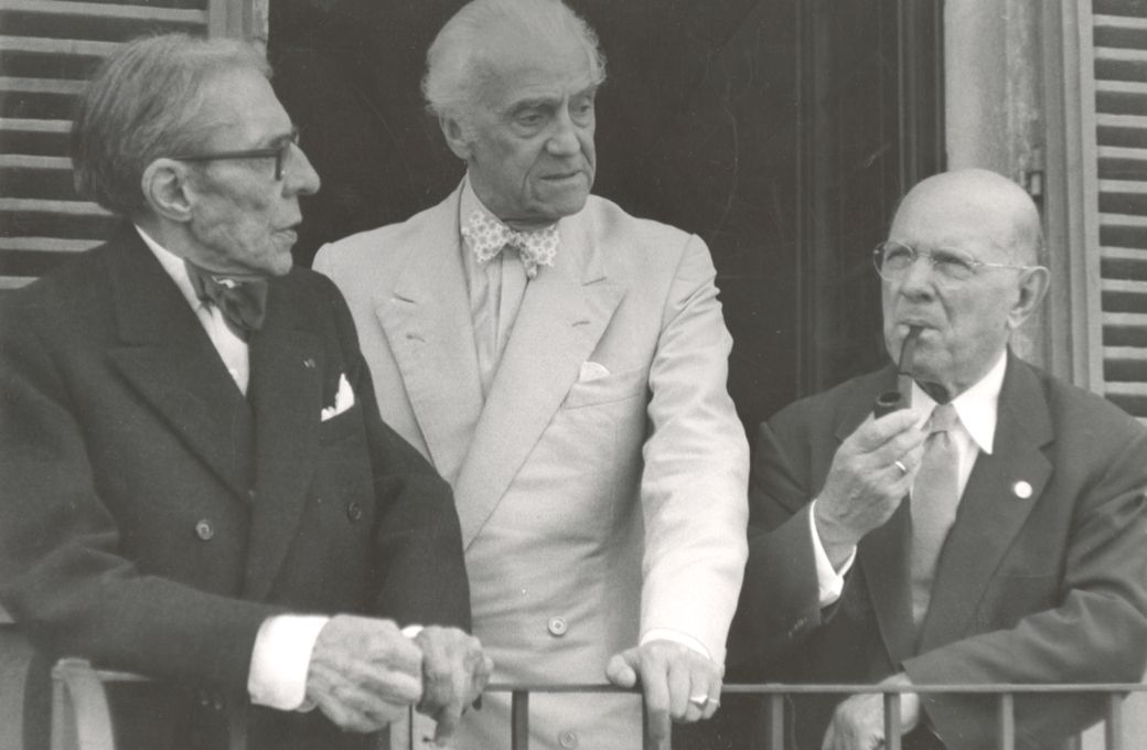 Alfred Cortot, Count Guido Chigi and Pablo Casals in 1961 © Accademia Musicale Chigiana