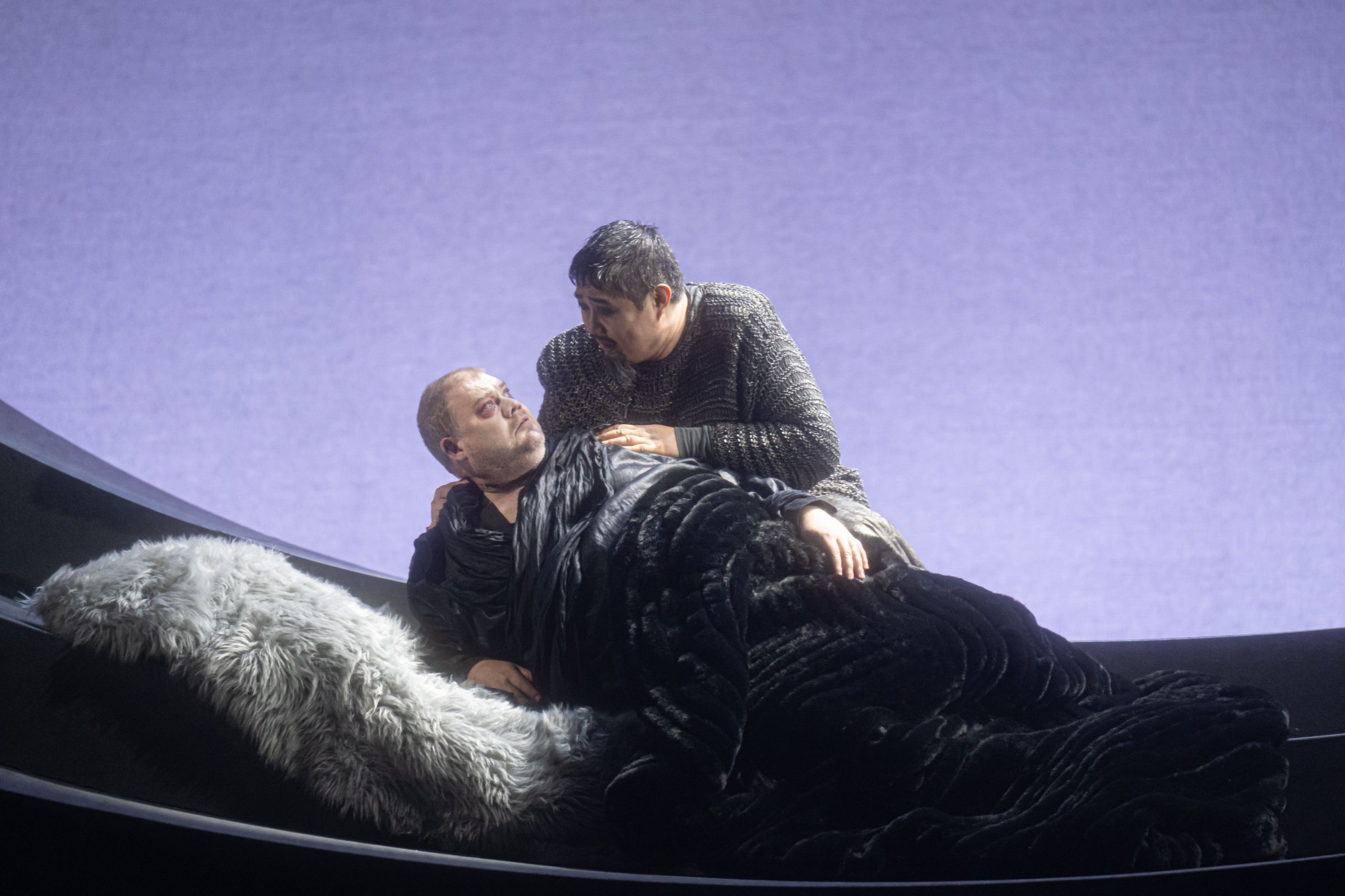 Stuart Skelton (Tristan), Shenyang (Kurwenal) &copy; Glyndebourne Productions Ltd. | Photography by ASH